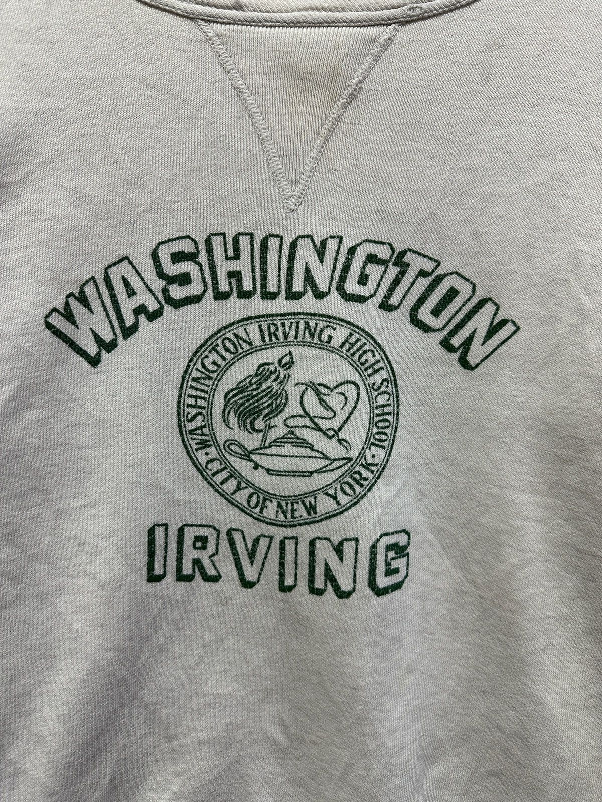 Vintage Vintage 50s Single V Washington Irving School Distressed Size US S / EU 44-46 / 1 - 5 Thumbnail