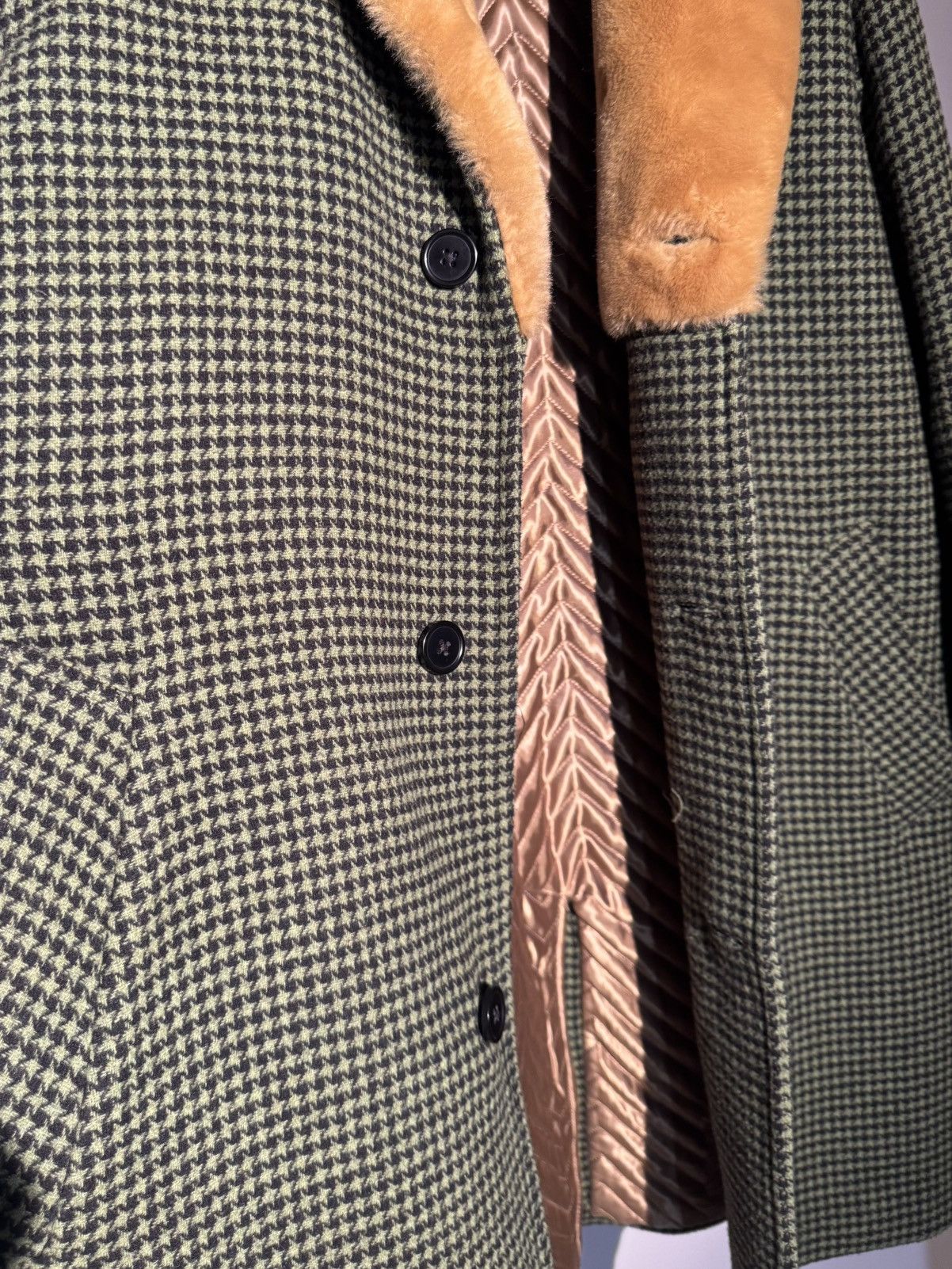 Supreme Supreme Fur Collar Car Coat Green Houndstooth Size US XL / EU 56 / 4 - 7 Thumbnail