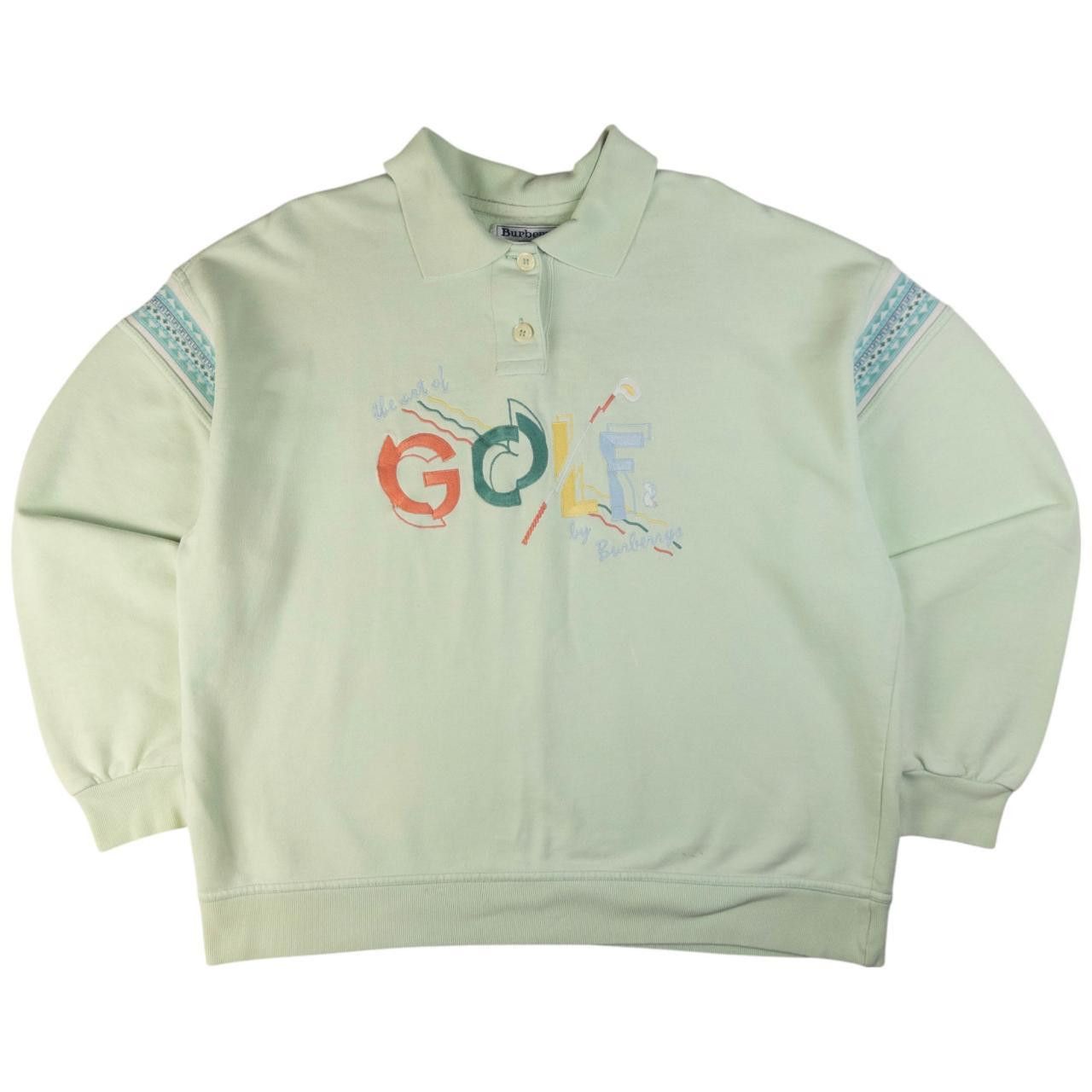 Burberry Vintage Burberry Embroidered Golf Polo Sweatshirt Size M Size US M / EU 48-50 / 2 - 1 Thumbnail