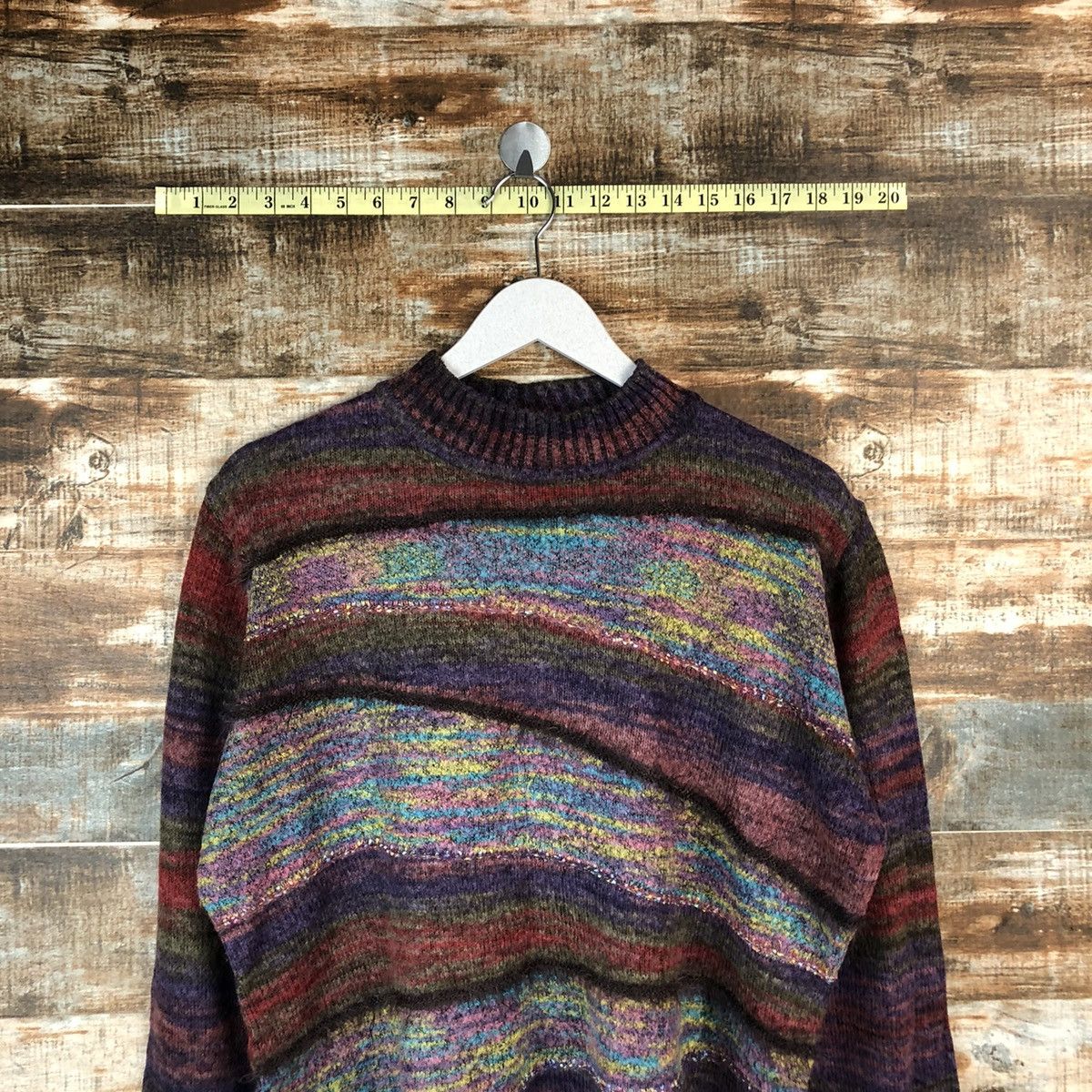 Homespun Knitwear × Japanese Brand Japan vintage rainbow Purple Knitwear #A1371 Size M / US 6-8 / IT 42-44 - 2 Thumbnail