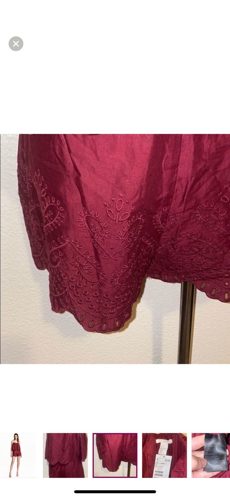 H&M H &‎ M strapless romper women’s size 8 Size 30" / US 8 / IT 44 - 2 Thumbnail