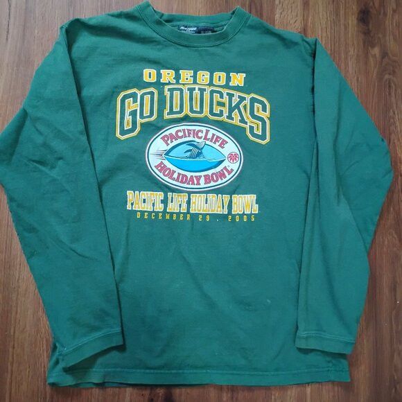 NCAA Vintage Oregon Ducks Holiday Bowl 2005 Long Sleeve T-Shirt Size US M / EU 48-50 / 2 - 2 Thumbnail