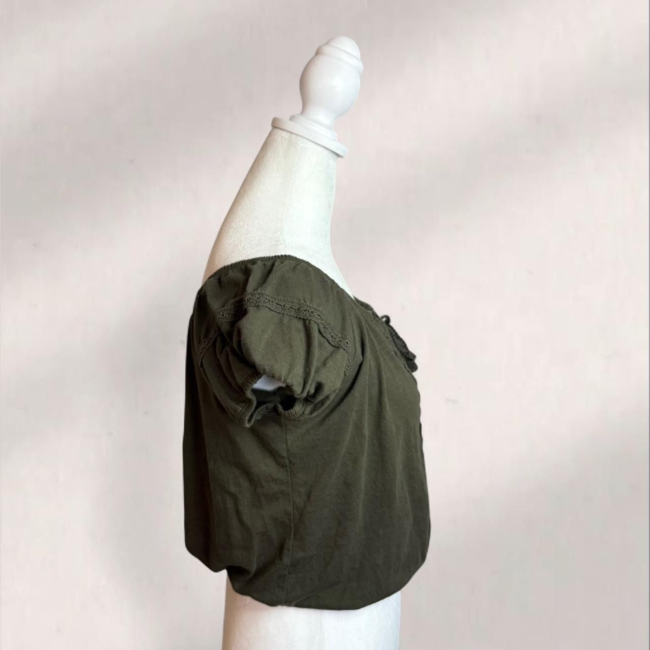 Aeropostale Aeropostale green top with tassels and ruffles Size S Size S / US 4 / IT 40 - 3 Thumbnail