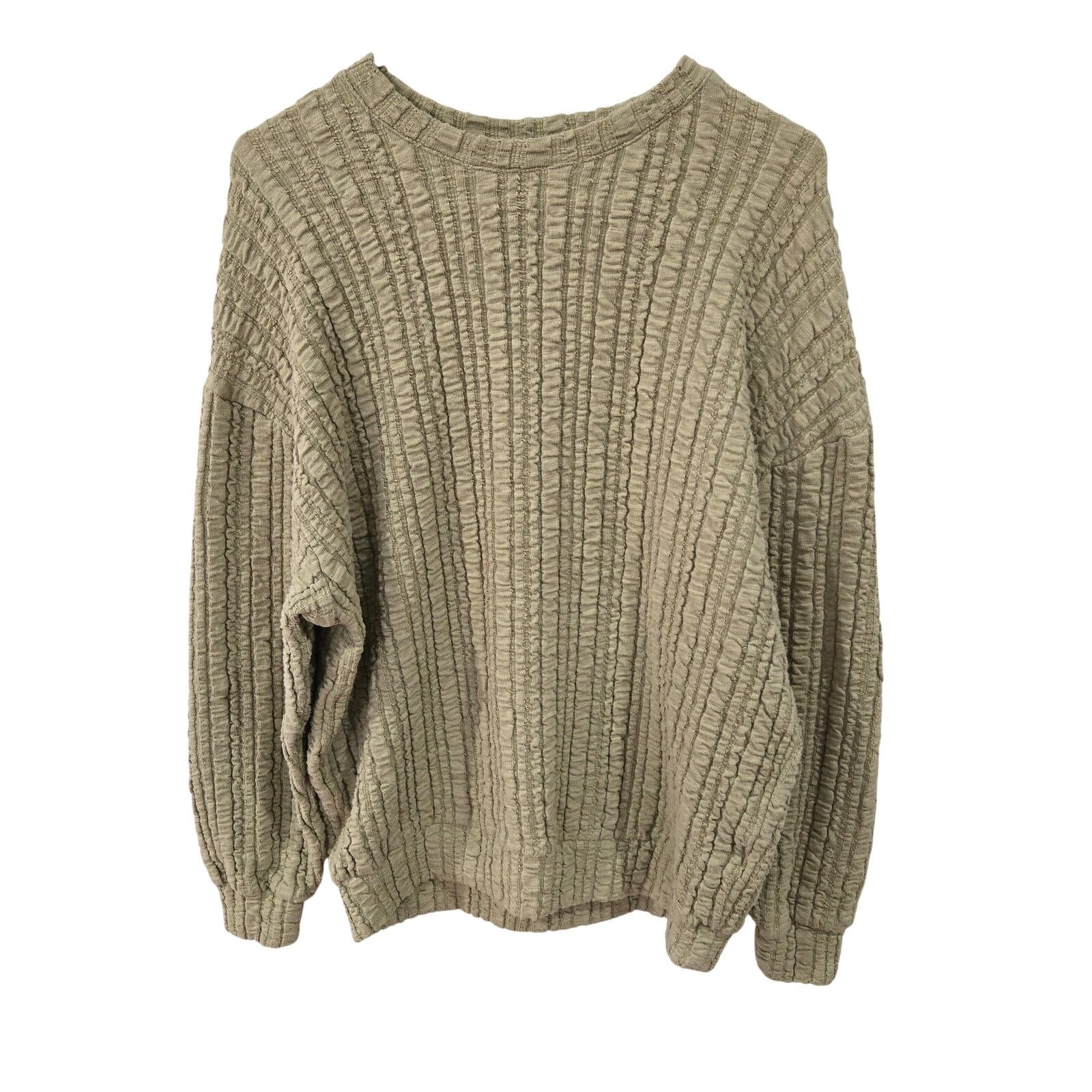 Zara Zara Size Med Textured Pullover Sweatshirt Matcha Sea Green Size US M / EU 48-50 / 2 - 1 Thumbnail