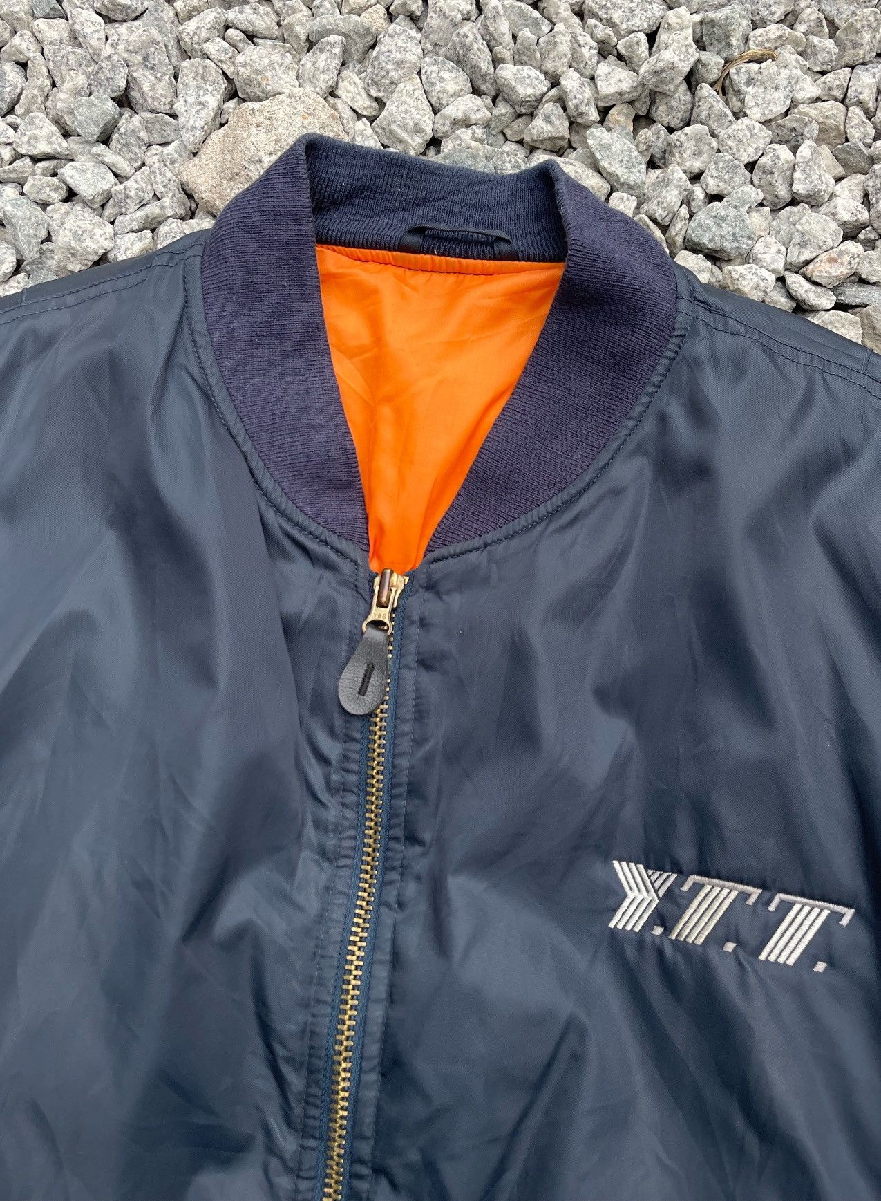 Vintage 🔥Vintage Japanese Brand MA-1 Embroidered Logo Bomber Jacket Size US L / EU 52-54 / 3 - 6 Thumbnail
