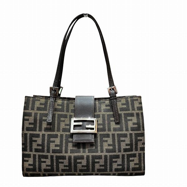 Fendi Fendi Zucca Tote Bag Canvas Shoulder Bag 0915808 in Brown, Women's