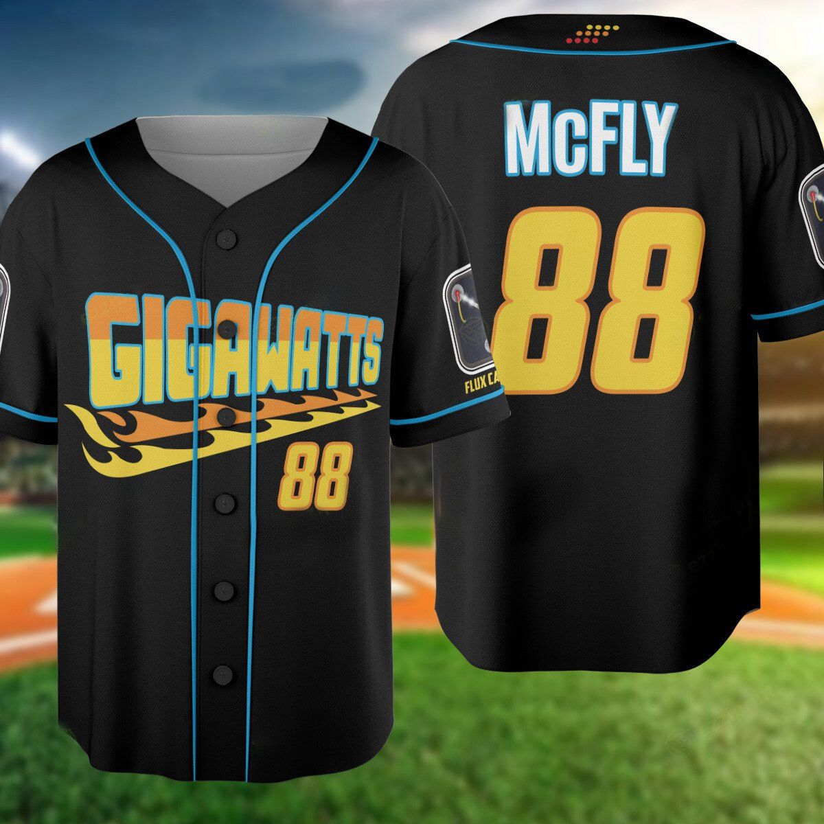The Unbranded Brand Back To The Future Gigawatts Baseball Jersey Size US M / EU 48-50 / 2 - 2 Thumbnail