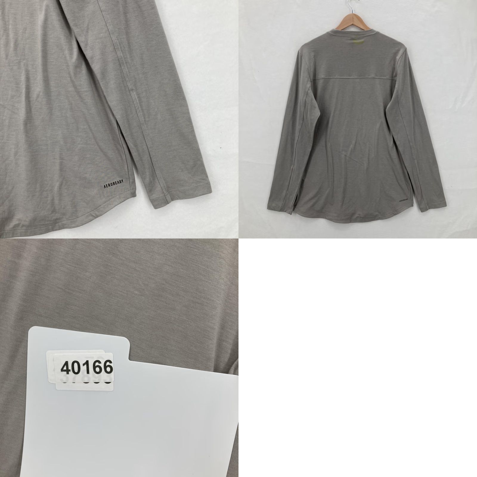 Adidas Adidas Shirt Mens Medium Gray Long Sleeve Performance Stretch Casual Training Aeroready Moisture Wicking Size US M / EU 48-50 / 2 - 10 Thumbnail