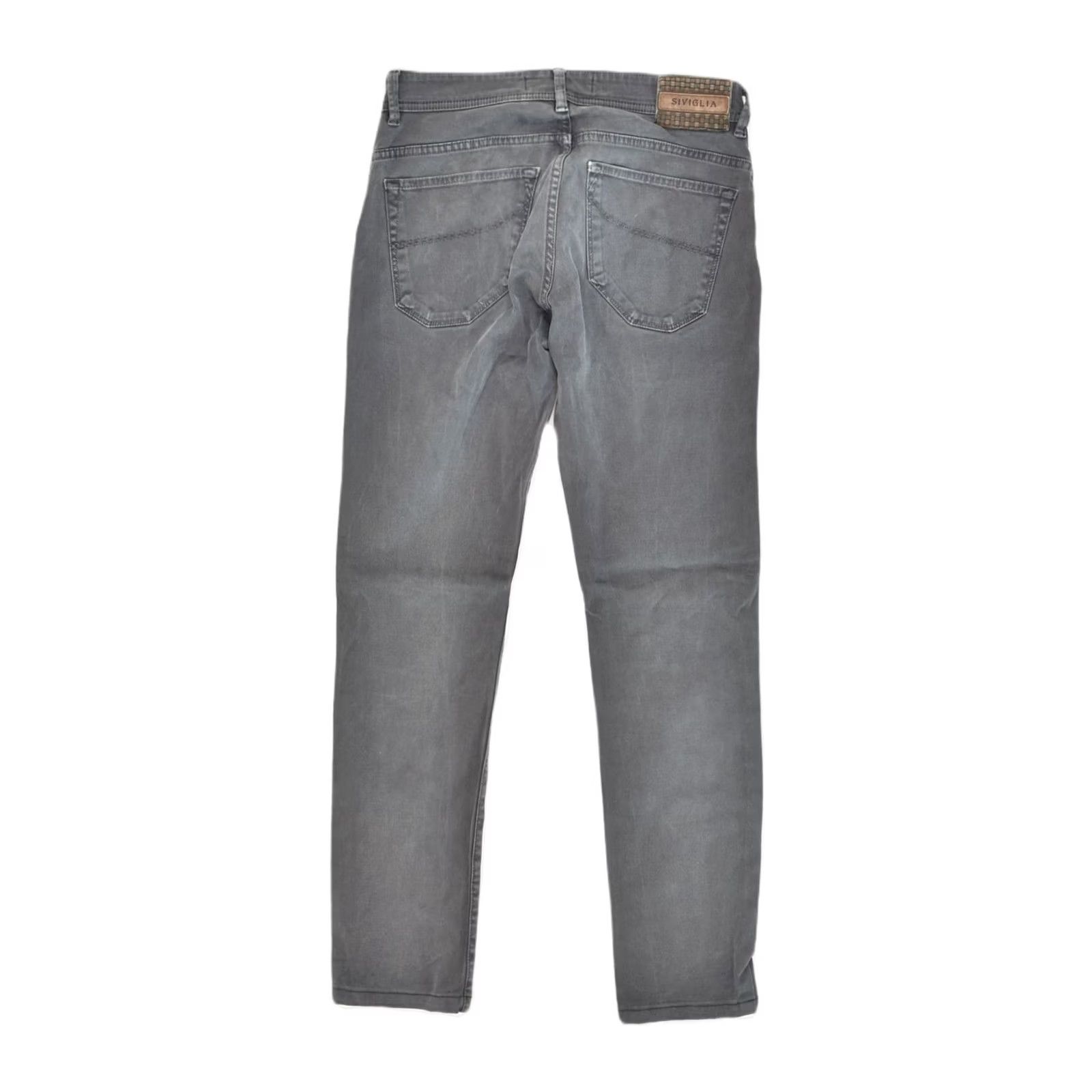 Siviglia SIVIGLIA Mens Chino Trousers Grey Cotton Skinny Fit W31 L30 Size US 31 - 2 Thumbnail