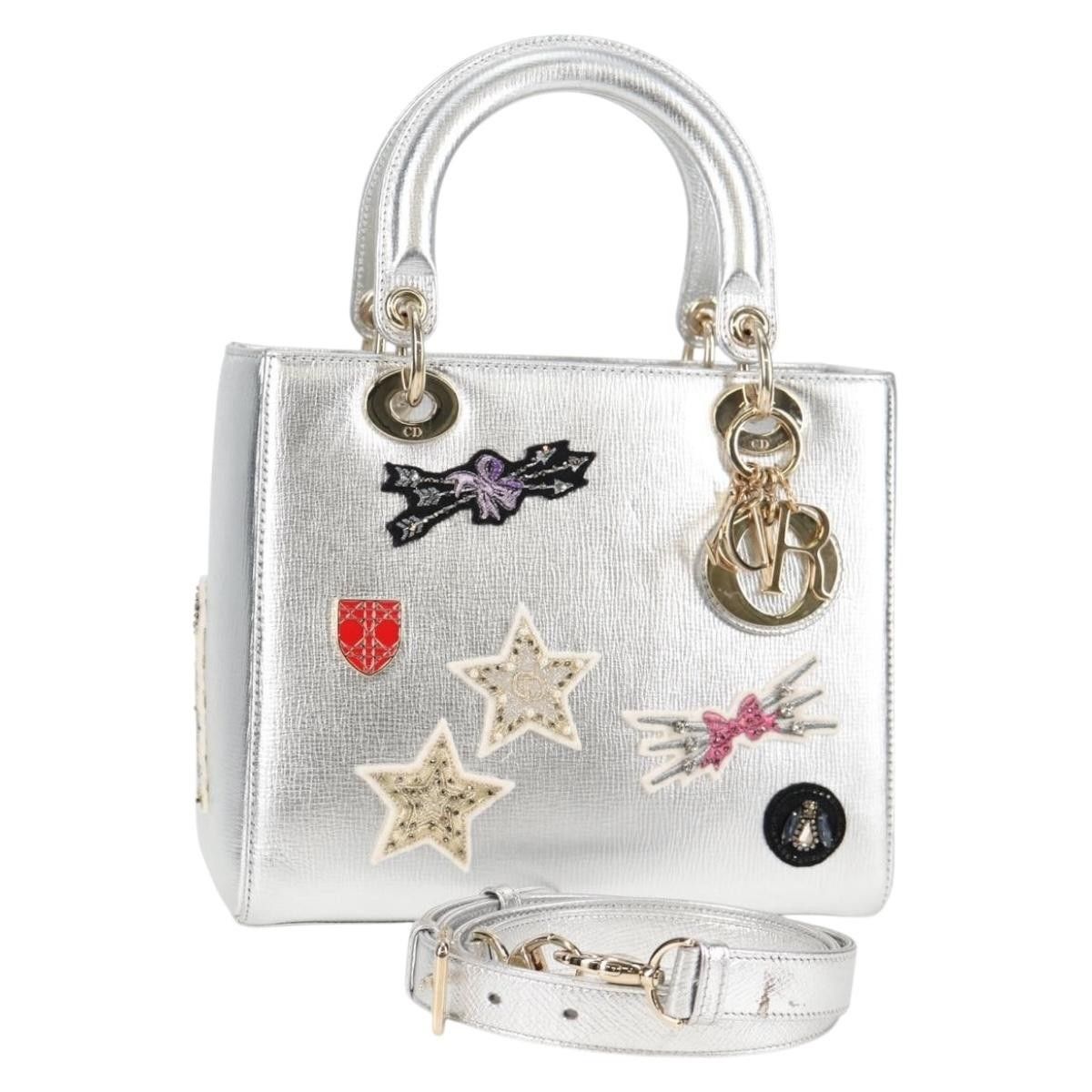Dior Christian Dior Lady Dior Bag with Embellished Strap Leather Size ONE SIZE - 1 Thumbnail
