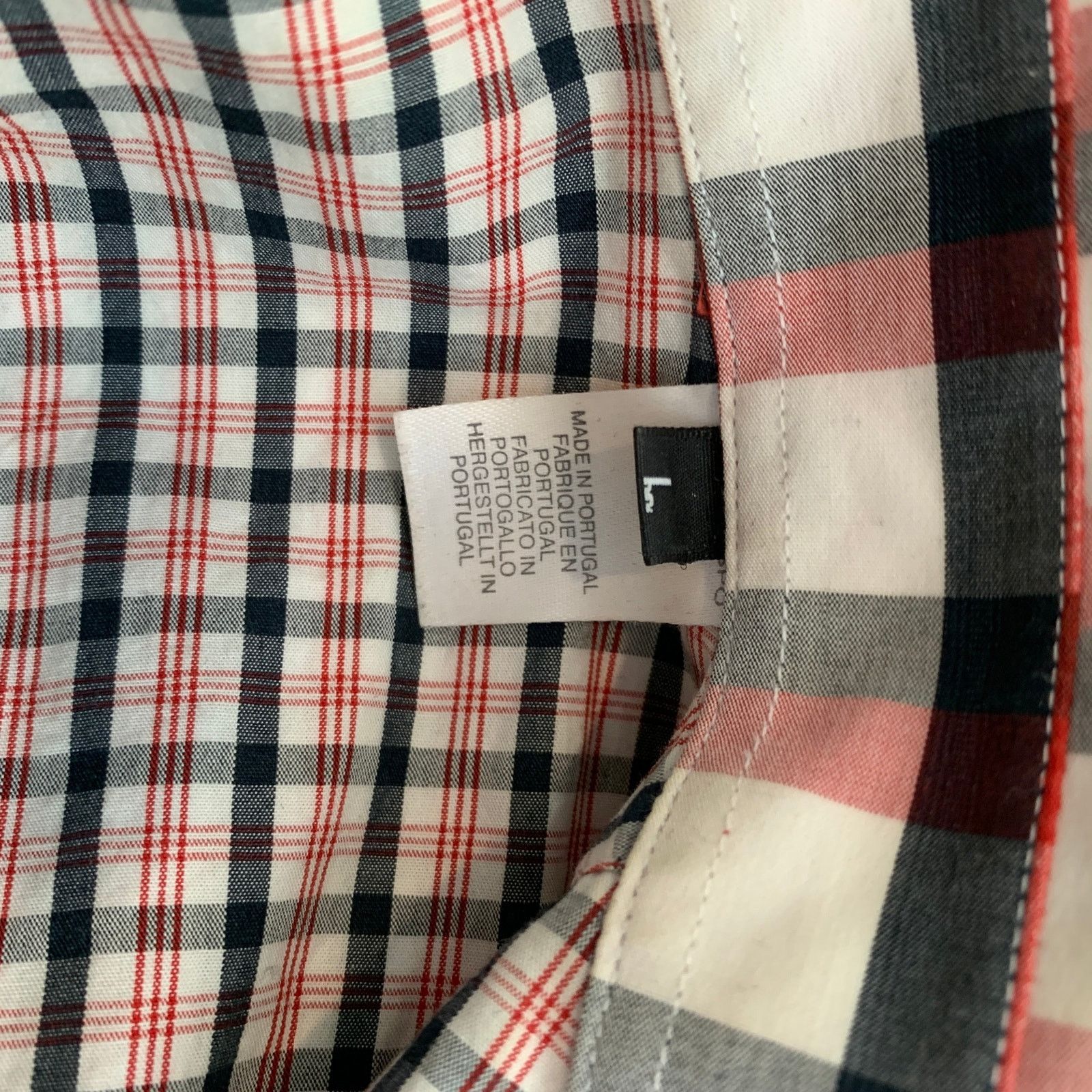 Paul Smith Size L White & Red Checkered Cotton Long Sleeve Shirt Size US L / EU 52-54 / 3 - 4 Thumbnail