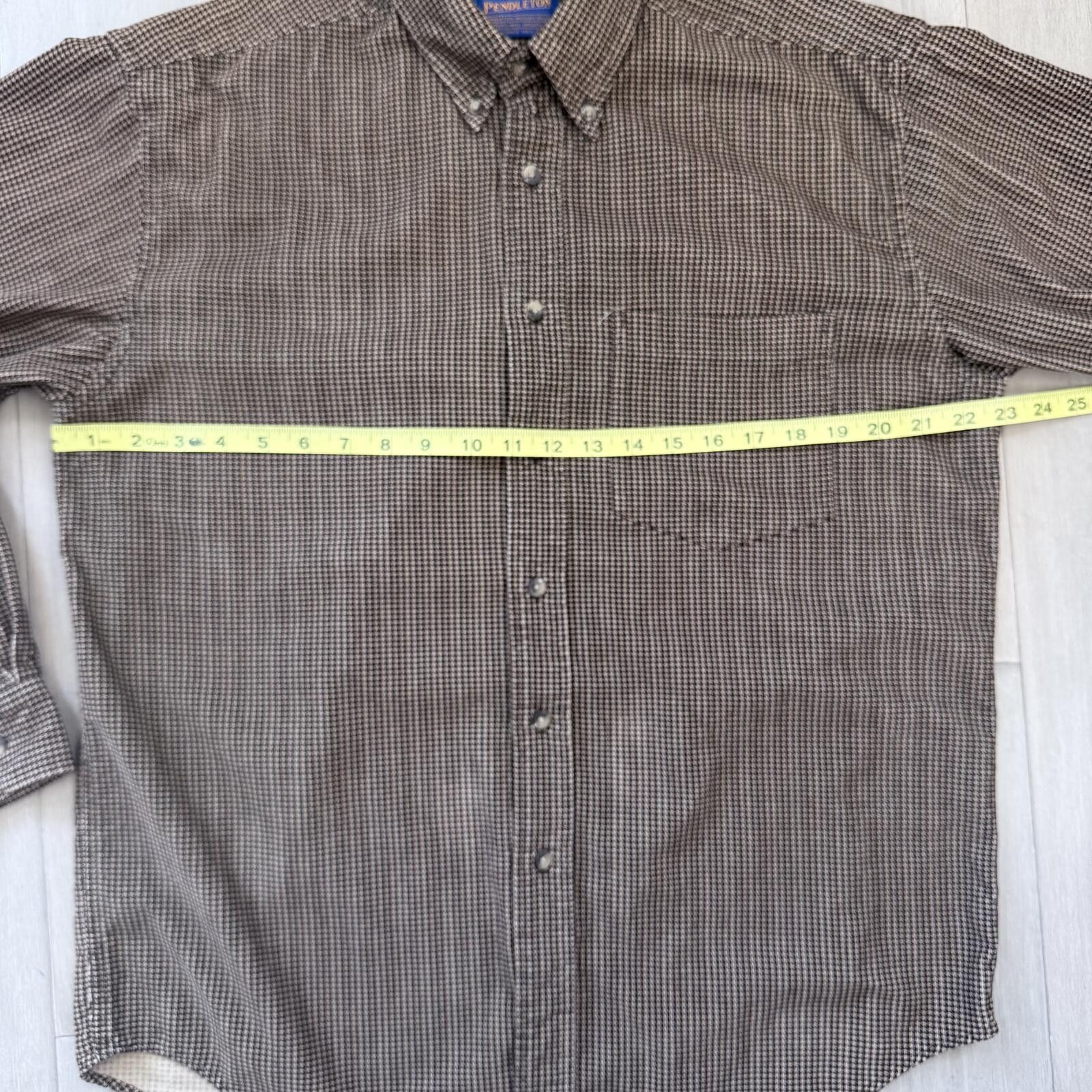 Pendleton Vintage Pendleton Brown Houndstooth Button-Down Shirt Size M Size US M / EU 48-50 / 2 - 3 Thumbnail