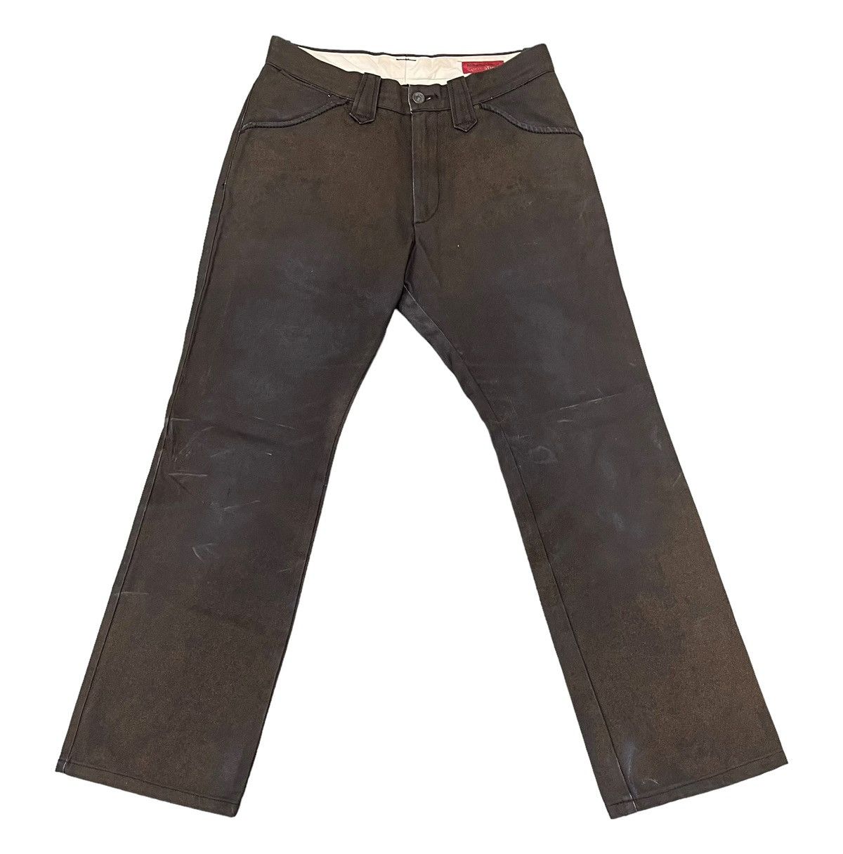 Japanese Brand Vintage Semantic Design Suede Cowhide Leather Pants Size US 31 - 1 Thumbnail