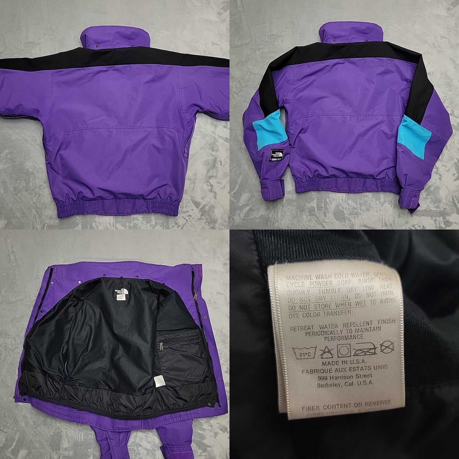 The North Face VINTAGE The North Face Jacket Mens S Purple Teal 90s Goretex Made in USA 1992 Size US S / EU 44-46 / 1 - 8 Thumbnail