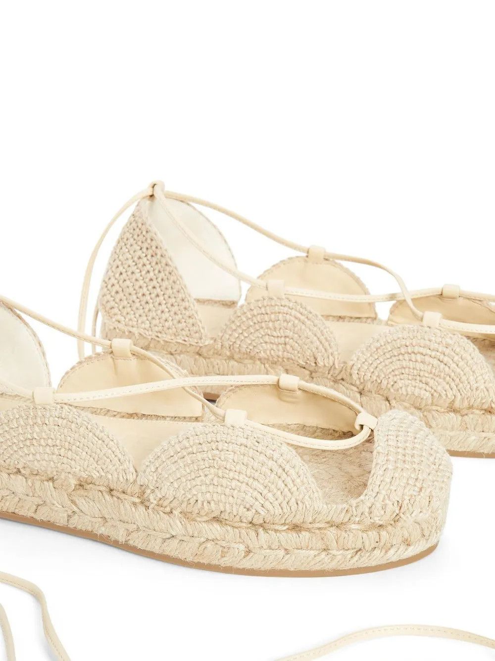 Loewe o1y1025 Espadrilles in Beige Size US 7 / IT 37 - 4 Thumbnail