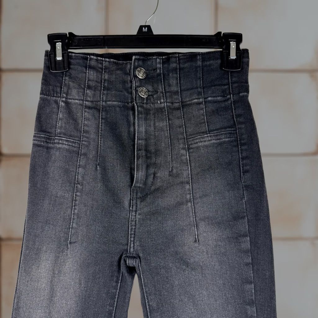 Free People Free People Jeans 24 24 Wayde High Rise Flared Bell Bottoms Denim Black Womens Regular Boho 90s 00s Bohemian Spring Fall Winter Girls Mens Size 42" / US 20 - 1 Thumbnail
