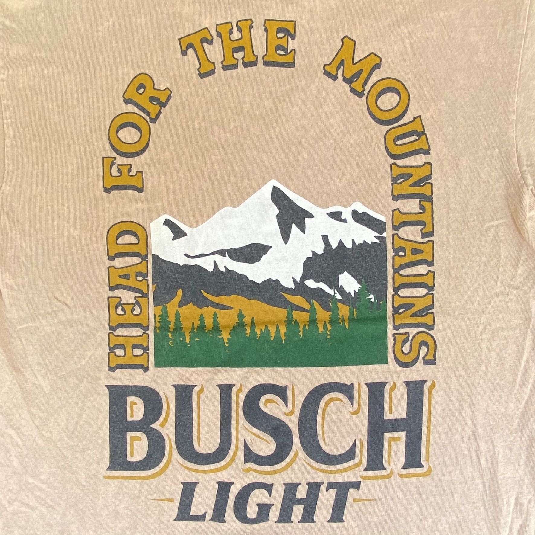 Vintage Vintage Y2K Busch Light Shirt Beer Logo Mountains Frat Tee Size US XS / EU 42 / 0 - 7 Thumbnail