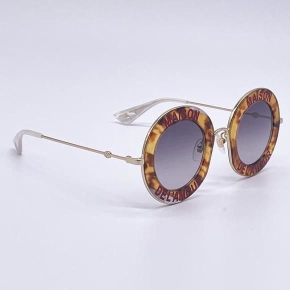 Gucci New🔥🔥Gucci Brown New Gg0113s 010 Round Metal Sunglasses Size ONE SIZE - 9 Thumbnail