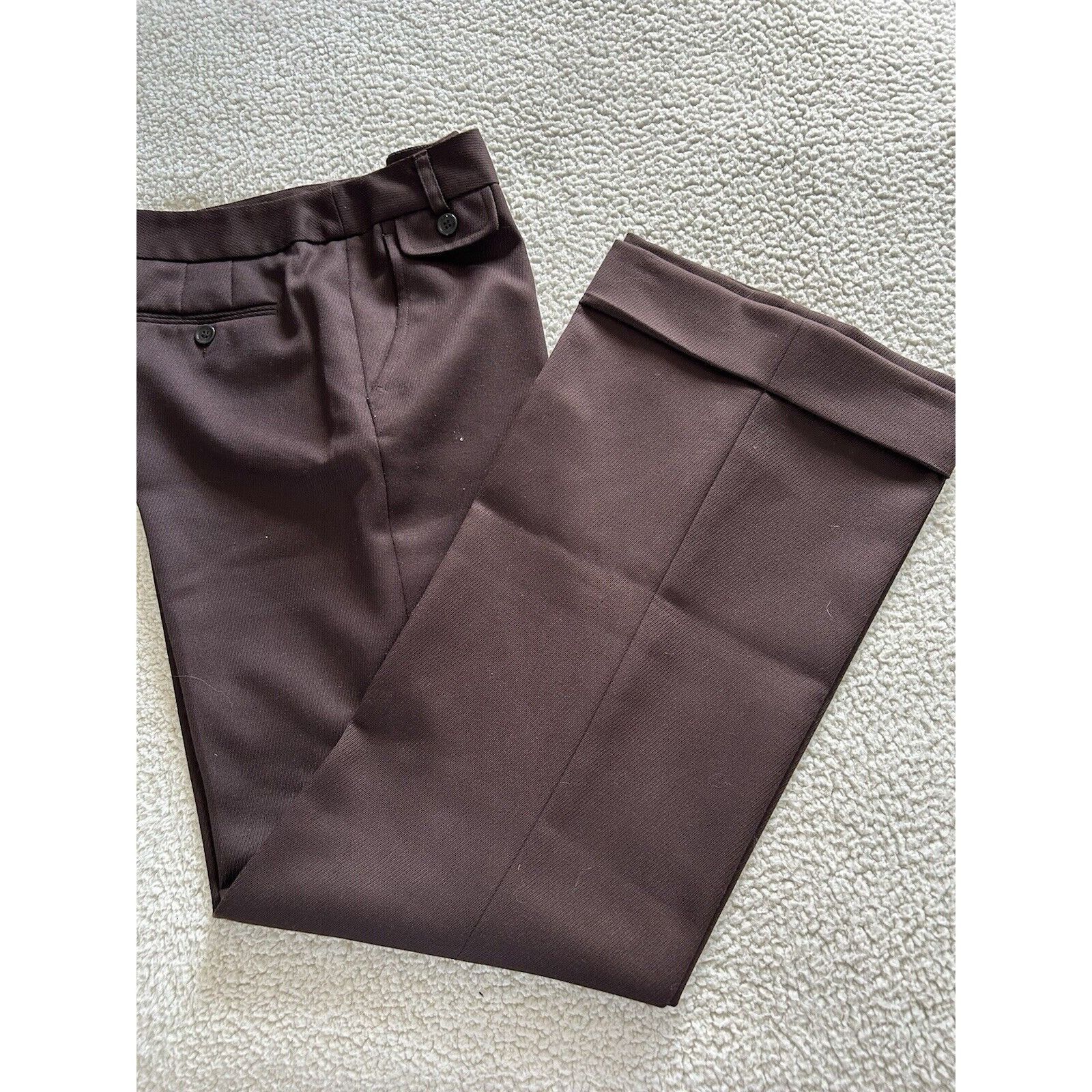 Ann Taylor Ann Taylor LOFT Womens Chocolate Brown Wool Blend Wide Cuffe Size 27" / US 4 / IT 40 - 3 Thumbnail