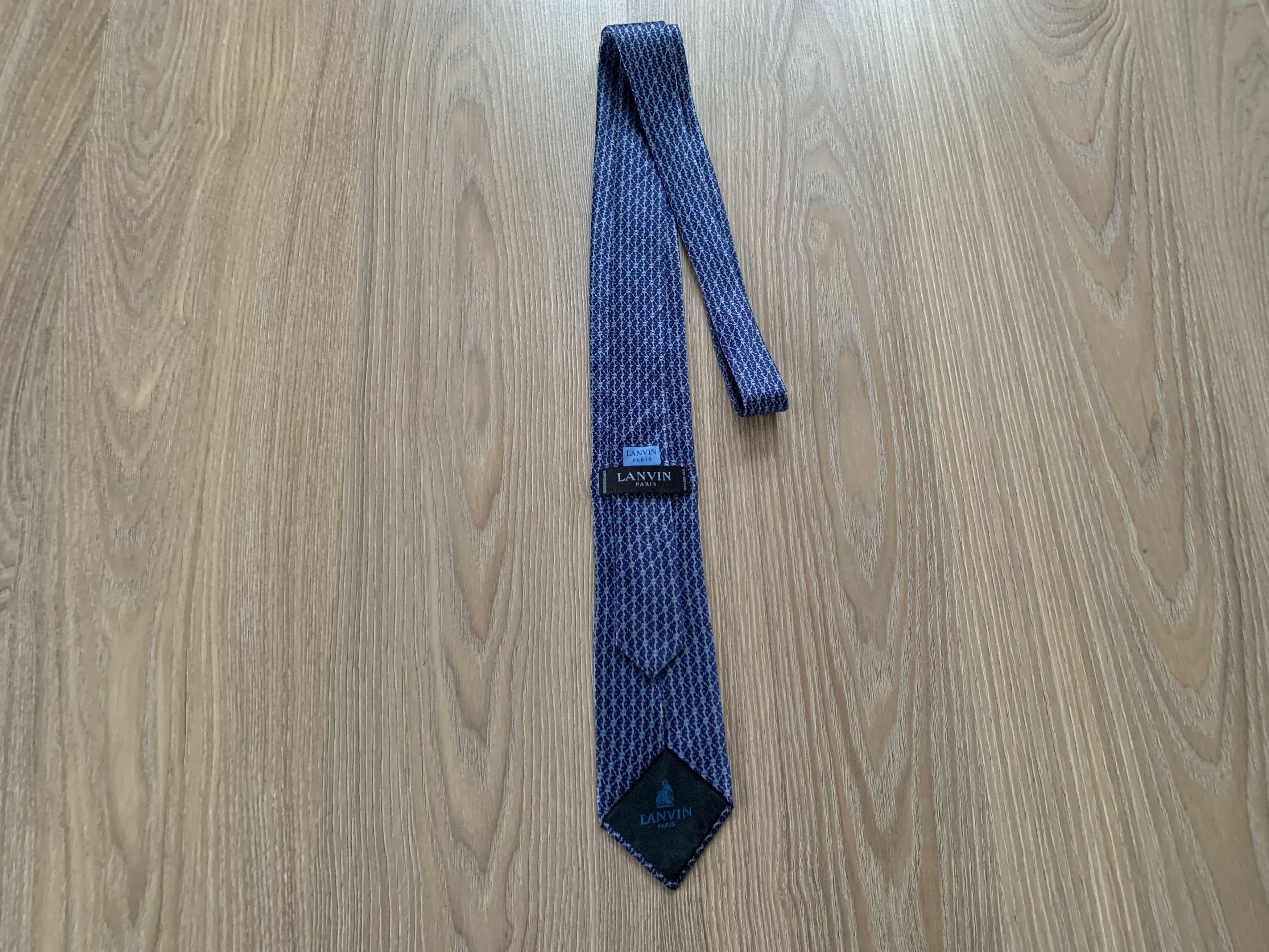 Lanvin Lanvin Paris Vintage Blue Patterned Silk Tie Size ONE SIZE - 5 Thumbnail