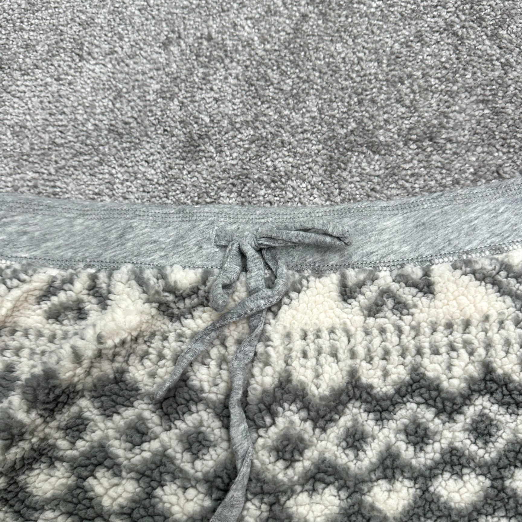 Vintage Dylan Lounge Pants Womens Small Gray Geometric Fleece Drawstring Lightweight Classic Size 28" / US 6 / IT 42 - 4 Thumbnail