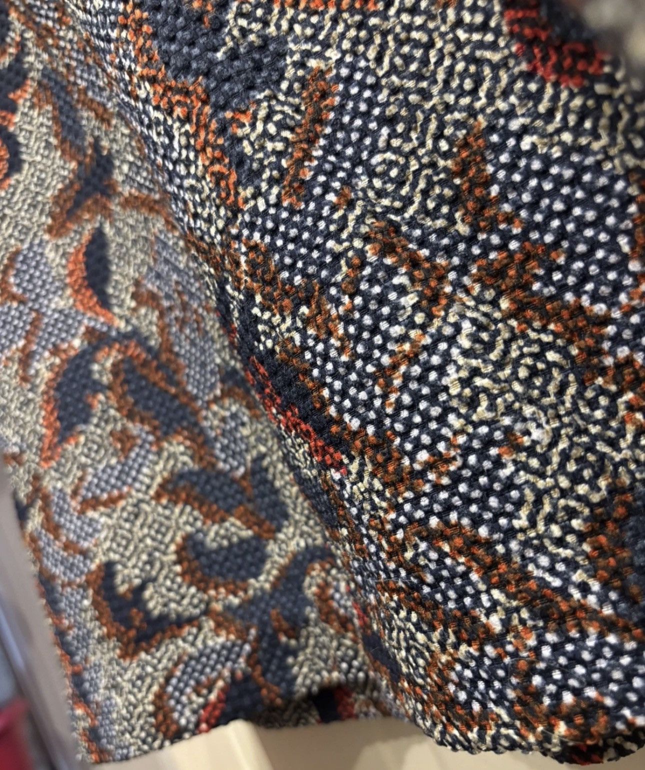 Tory Burch Tory Burch Dahlia Navy Pixelated Brocade Print Mini Dress Size XS / US 0-2 / IT 36-38 - 9 Thumbnail