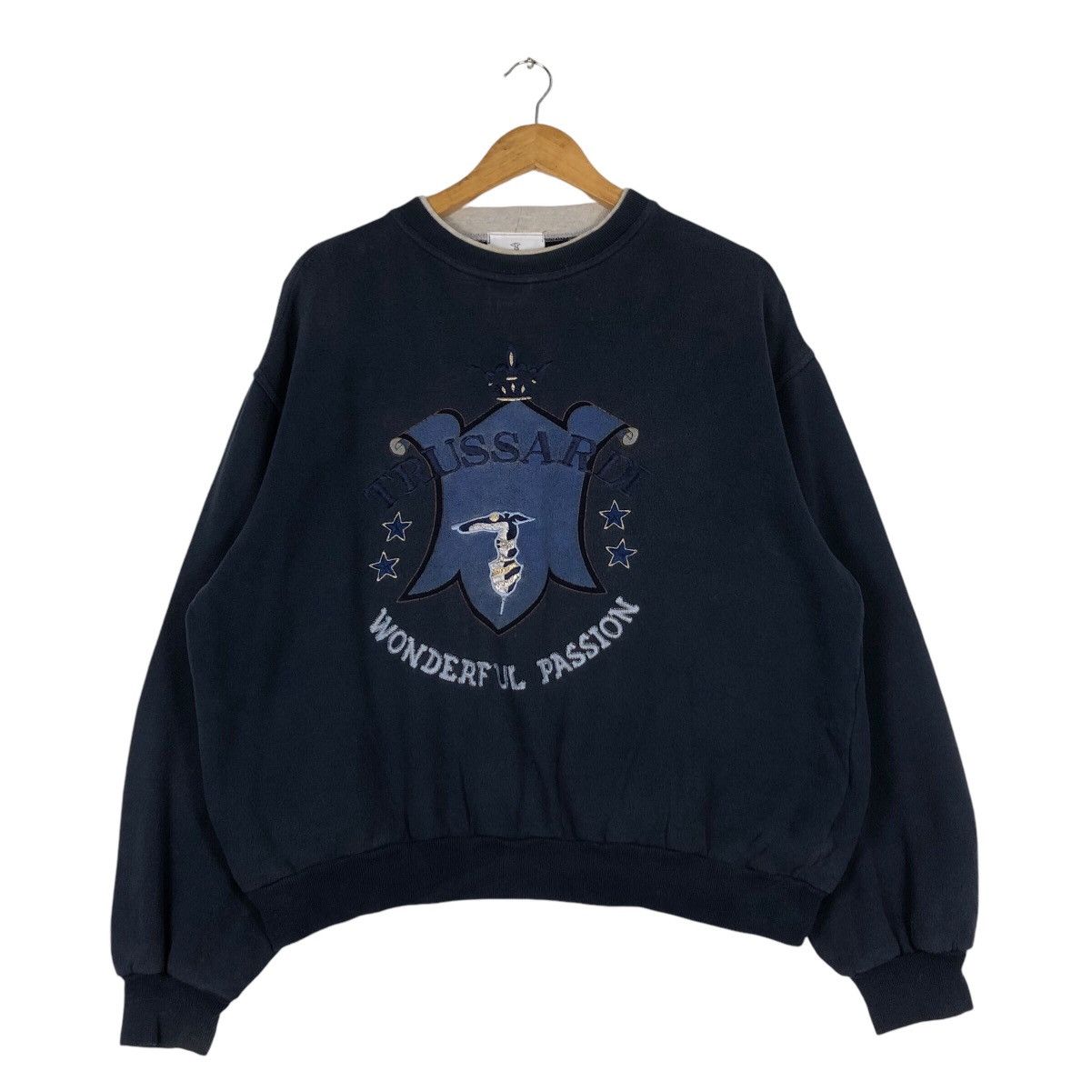 Japanese Brand × Trussardi × Vintage Vintage Trussardi Nice Design Sweatshirt Large Size US M / EU 48-50 / 2 - 1 Thumbnail