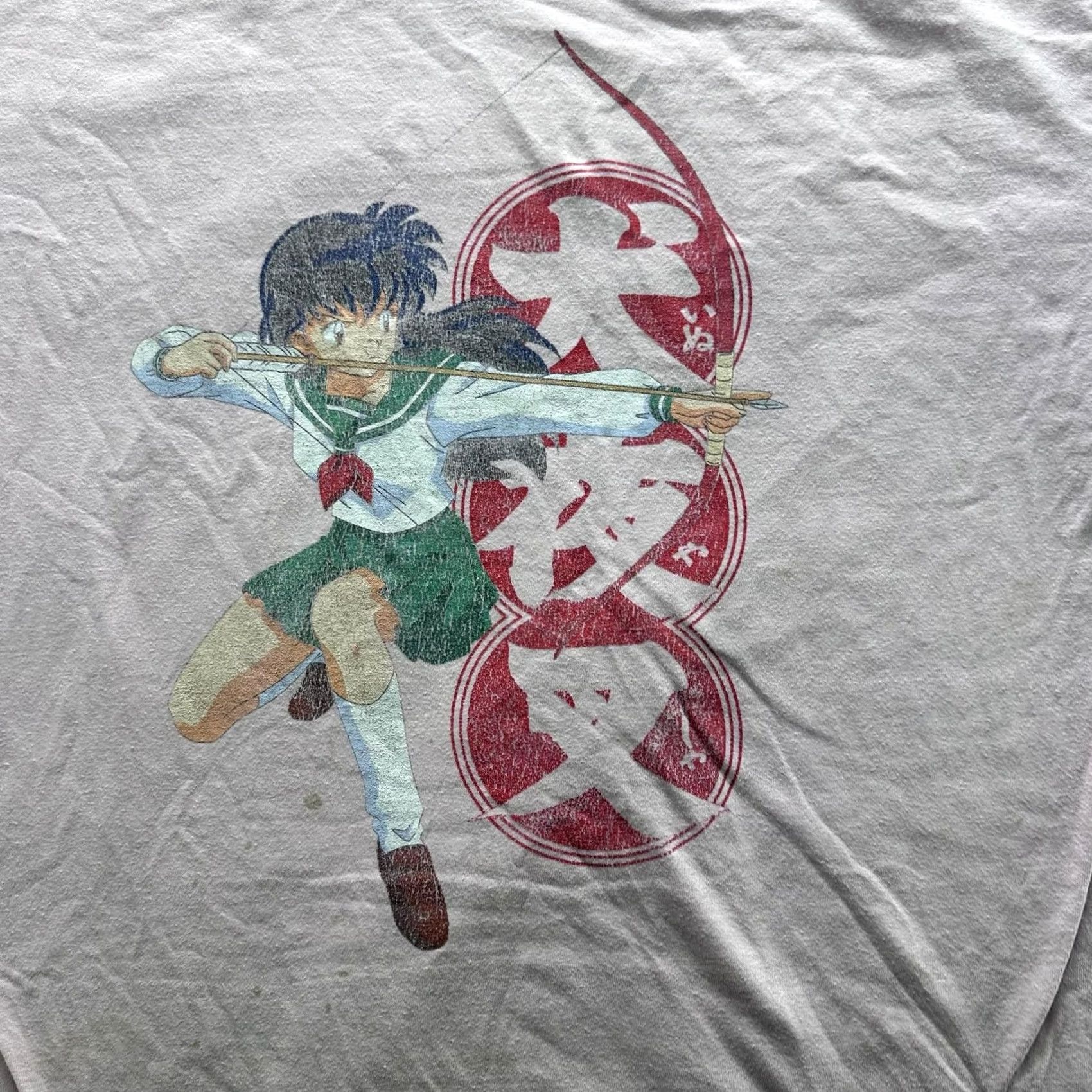 Pinko ANIME PLS Shirt Mens XL Pink Graphic Crewneck Cotton Jersey Kagome Higurashi InuYasha with Bow and Arrows"} Size US XL / EU 56 / 4 - 2 Thumbnail
