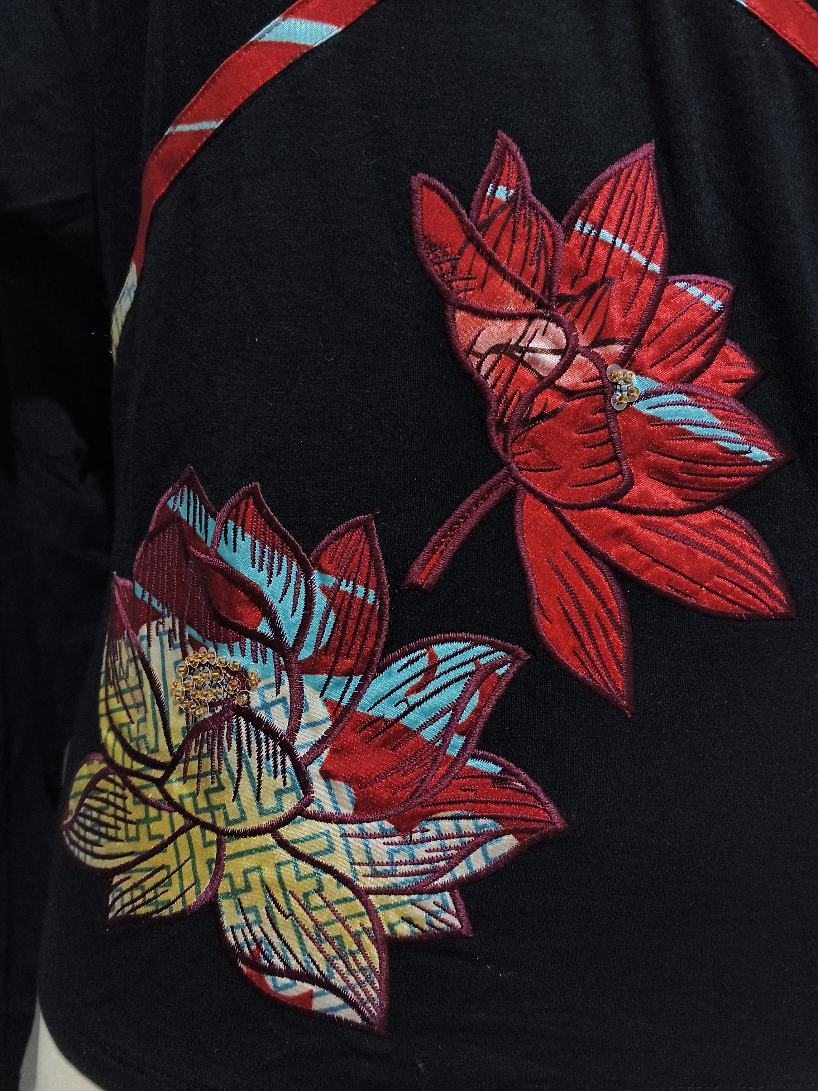 Vivienne Tam Vivienne Tam Y2K Lotus Embroidery V Neck Long Sleeve Size S / US 4 / IT 40 - 7 Thumbnail