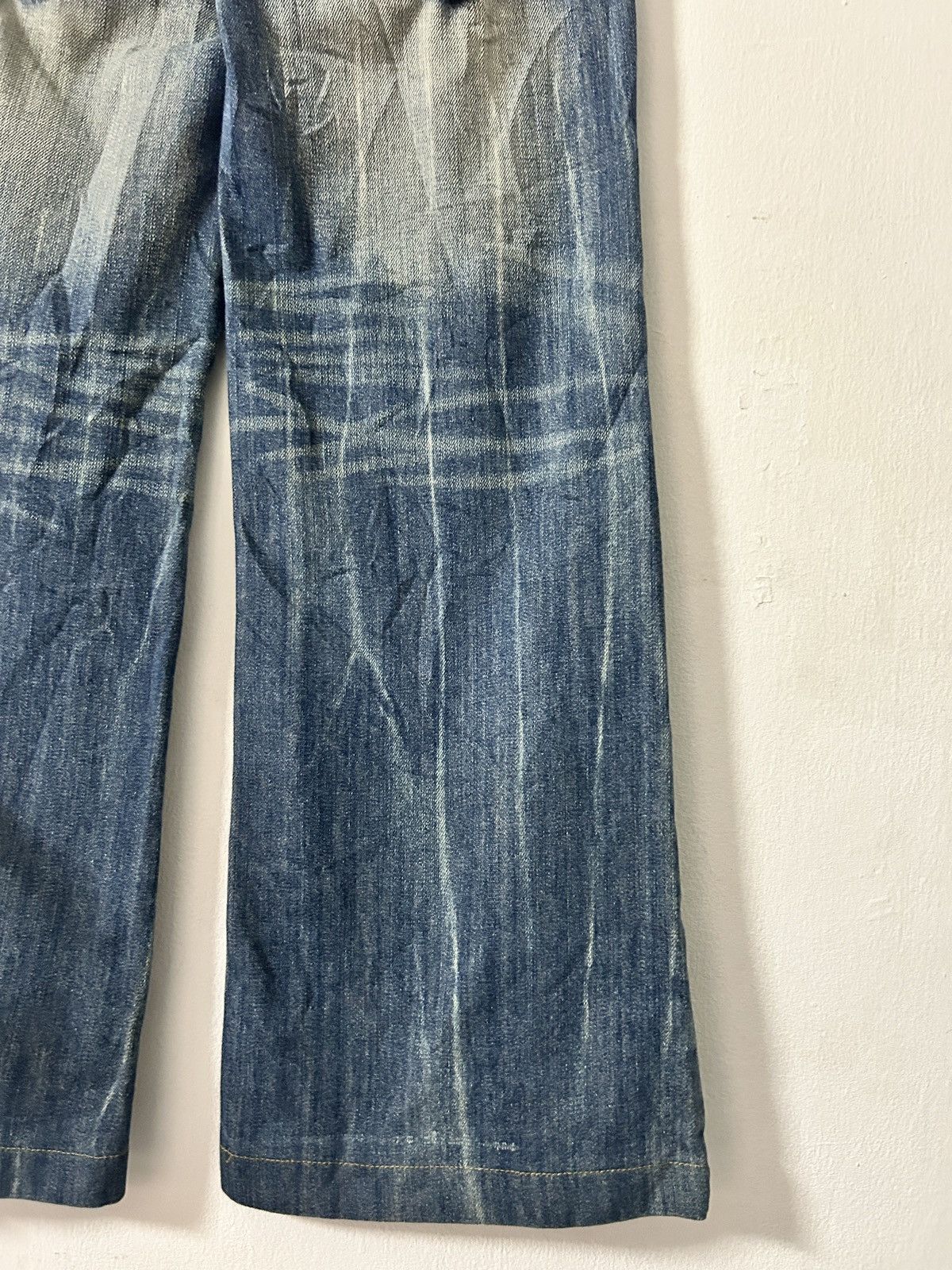 If Six Was Nine × Japanese Brand × Le Grande Bleu (L.G.B.) Flare Jeans Satisfaction Sick Design Vintage Denim Style Size 28" / US 6 / IT 42 - 11 Thumbnail
