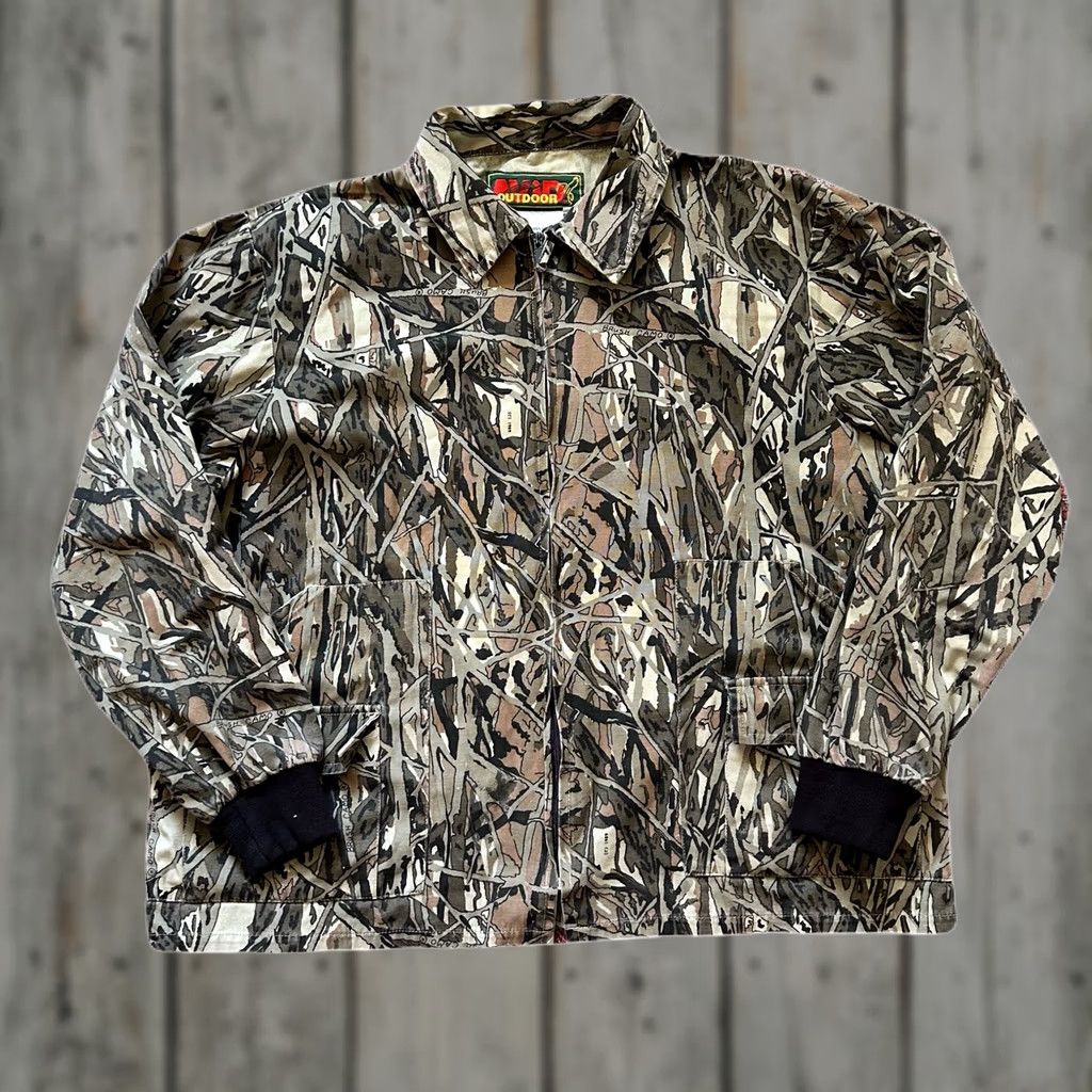 AMO VINTAGE Avid Outdoor Brush Camo Jacket XL Men Brown 80s Cotton Regular Size Jacket Size US XL / EU 56 / 4 - 1 Thumbnail