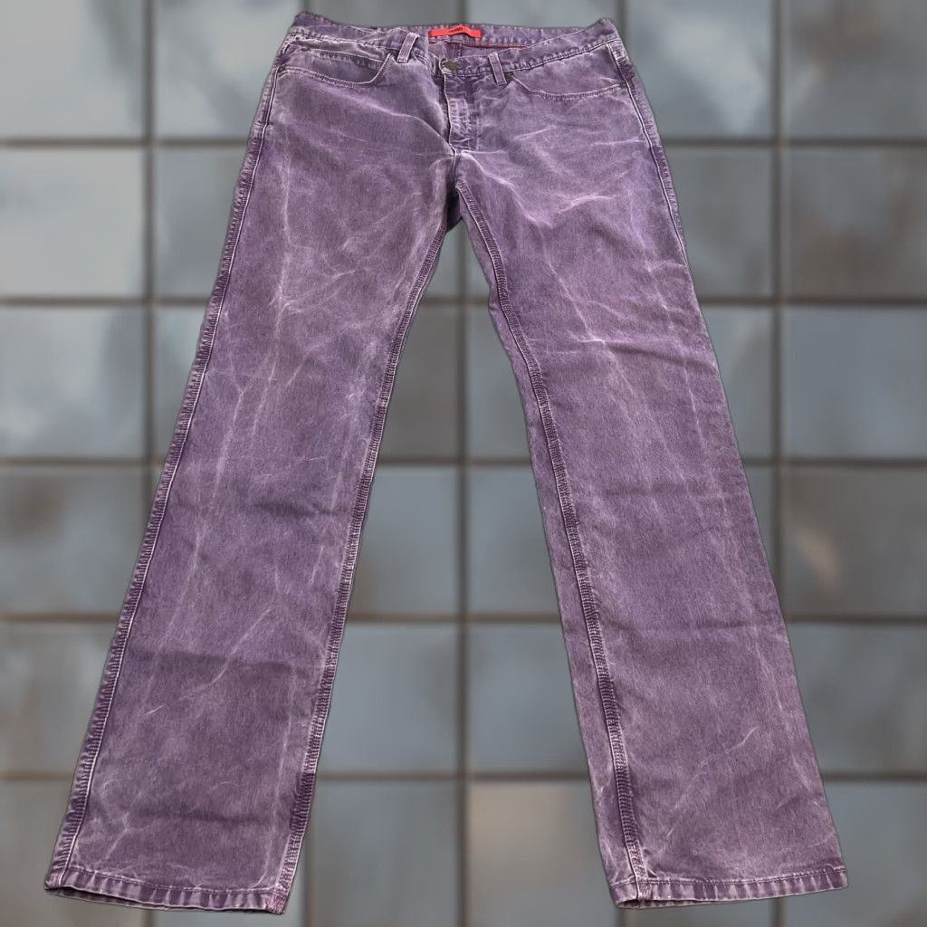 HUGO BOSS Jeans Regular 34 32 Purple 708 Mens Straight Denim 5-Pocket