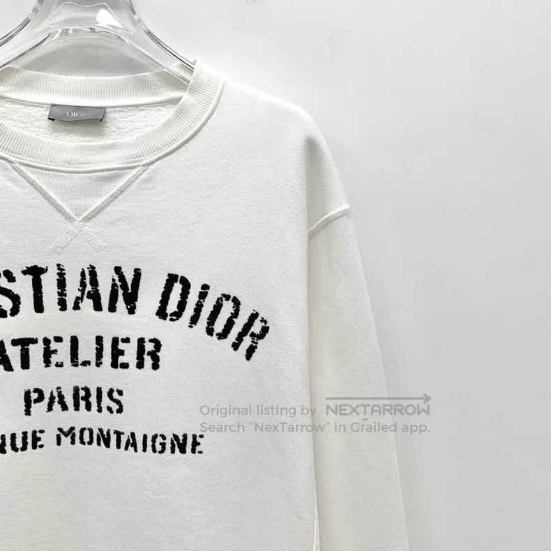 Dior Dior White logo letter printed cotton round-neck long-slee Size US M / EU 48-50 / 2 - 3 Thumbnail