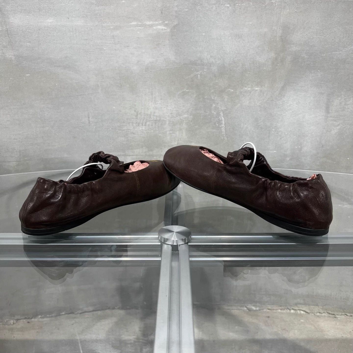 Miu Miu MIU MIU Nappa distressed brown Mary Jane ballet flats 37.5 Size US 6.5 / IT 36.5 - 5 Thumbnail