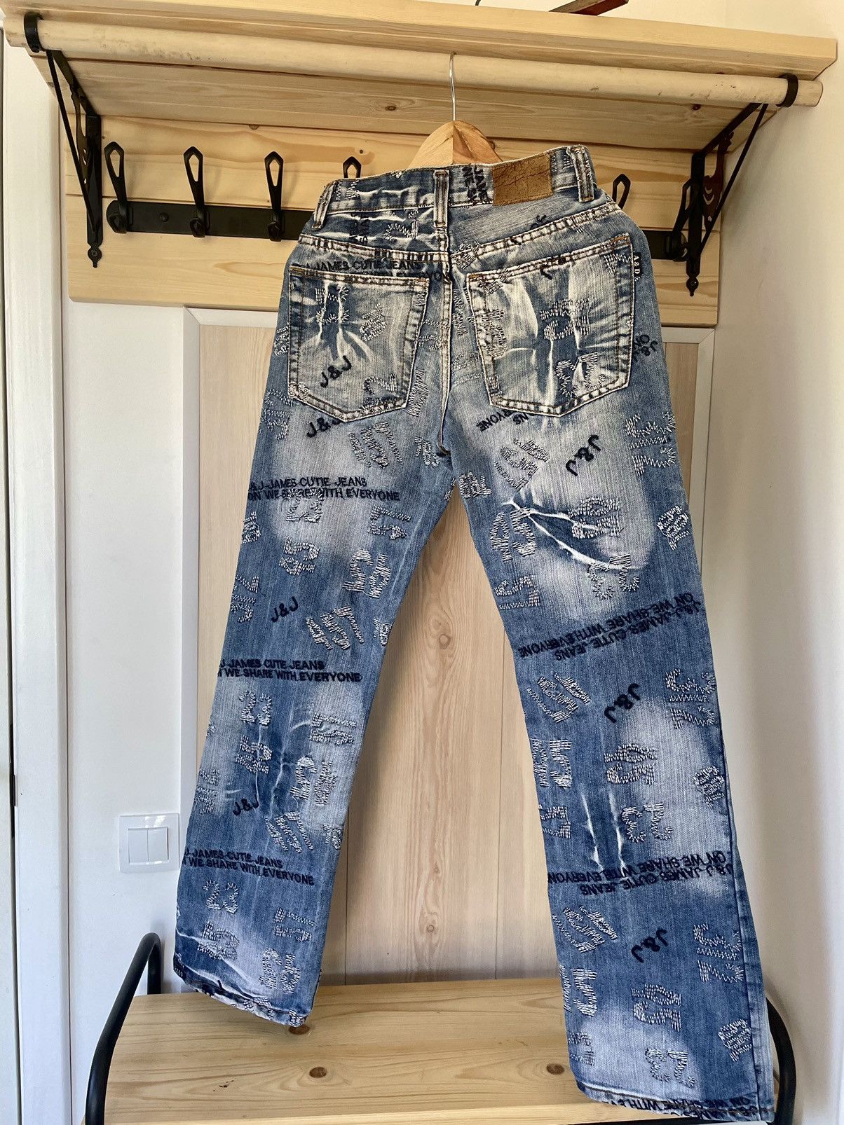 Japanese Brand × Vintage Crazy Vintage Y2K Archive Avant Garde Blue Denim Jeans Size US 30 / EU 46 - 12 Thumbnail