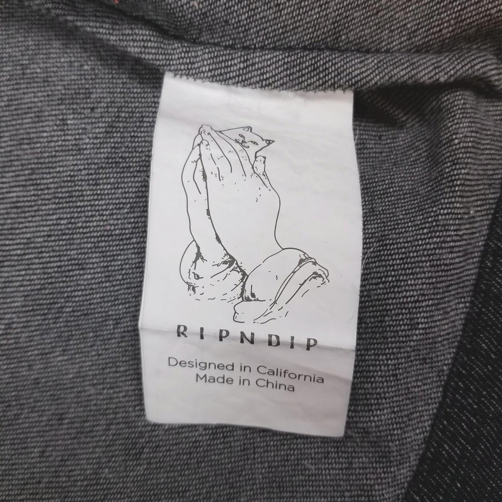 RIPNDIP Ripndip Eat me Embroidered Denim Jean Jacket Black Sz Medium Size US M / EU 48-50 / 2 - 10 Thumbnail