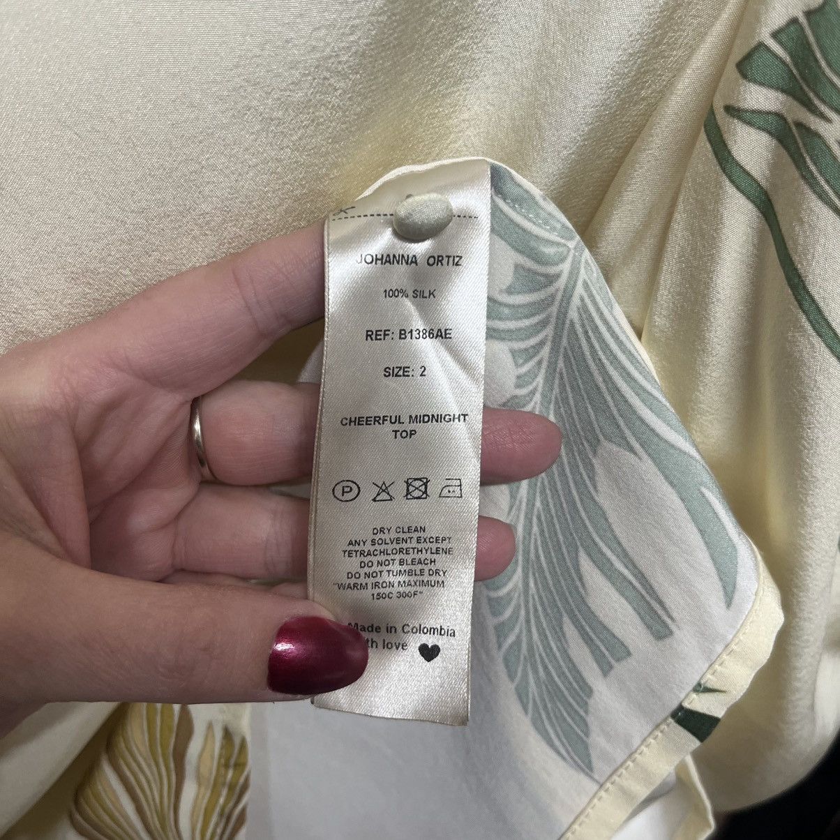 Other Johanna Ortiz Cheerful Midnight Puffed Sleeve Silk Blouse Size XS / US 0-2 / IT 36-38 - 8 Thumbnail