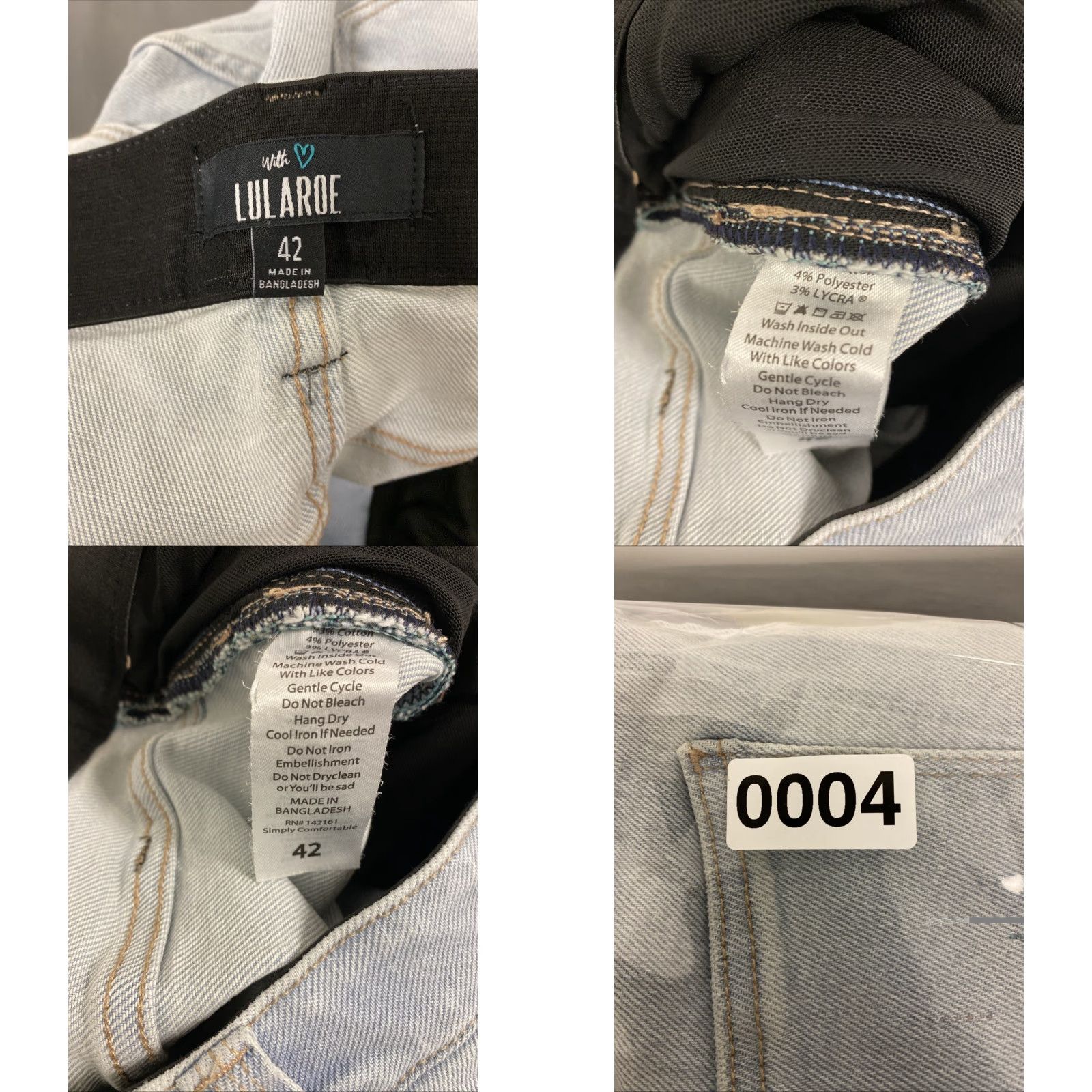 Vintage LuLaRoe Denim Jeans Skinny Ankle Women 42 Size 32 Light Blue NWT /0004 NWT Size 32" / US 10 / IT 46 - 9 Thumbnail