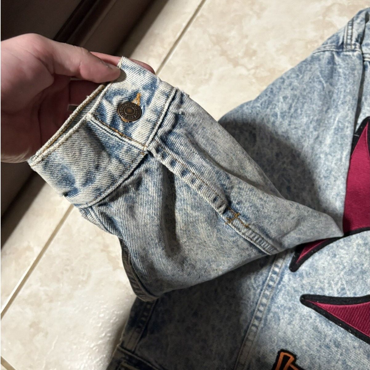 Levi's Vintage 1980s Levi’s Trucker Jacket - Patches, Harley Cross Size US L / EU 52-54 / 3 - 4 Thumbnail