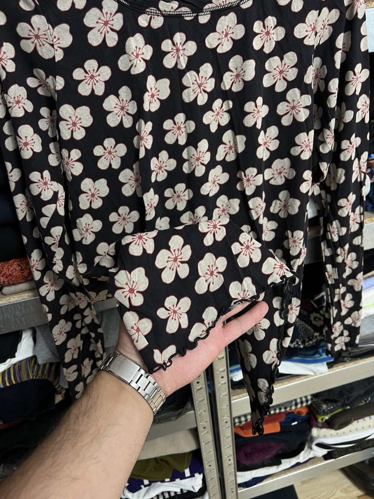 Designer × Gudrun Sjoden × Vintage Gudrun Sjoden Floral Print Blouse Long Sleeve Top L Sjöden Size L / US 10 / IT 46 - 3 Thumbnail