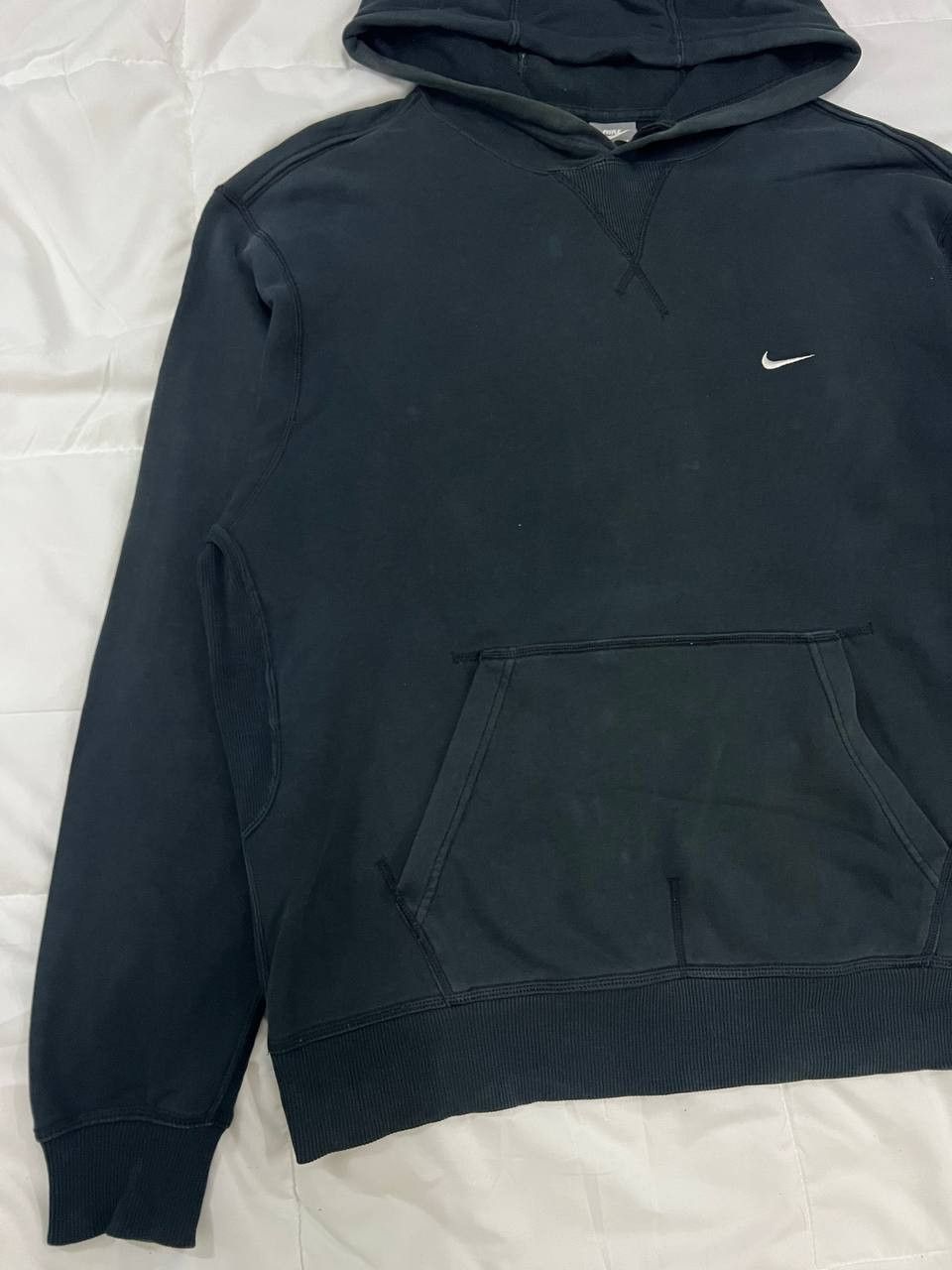 Nike × Vintage Vintage Y2K Nike Small Swoosh Hoodie Size US XL / EU 56 / 4 - 3 Thumbnail