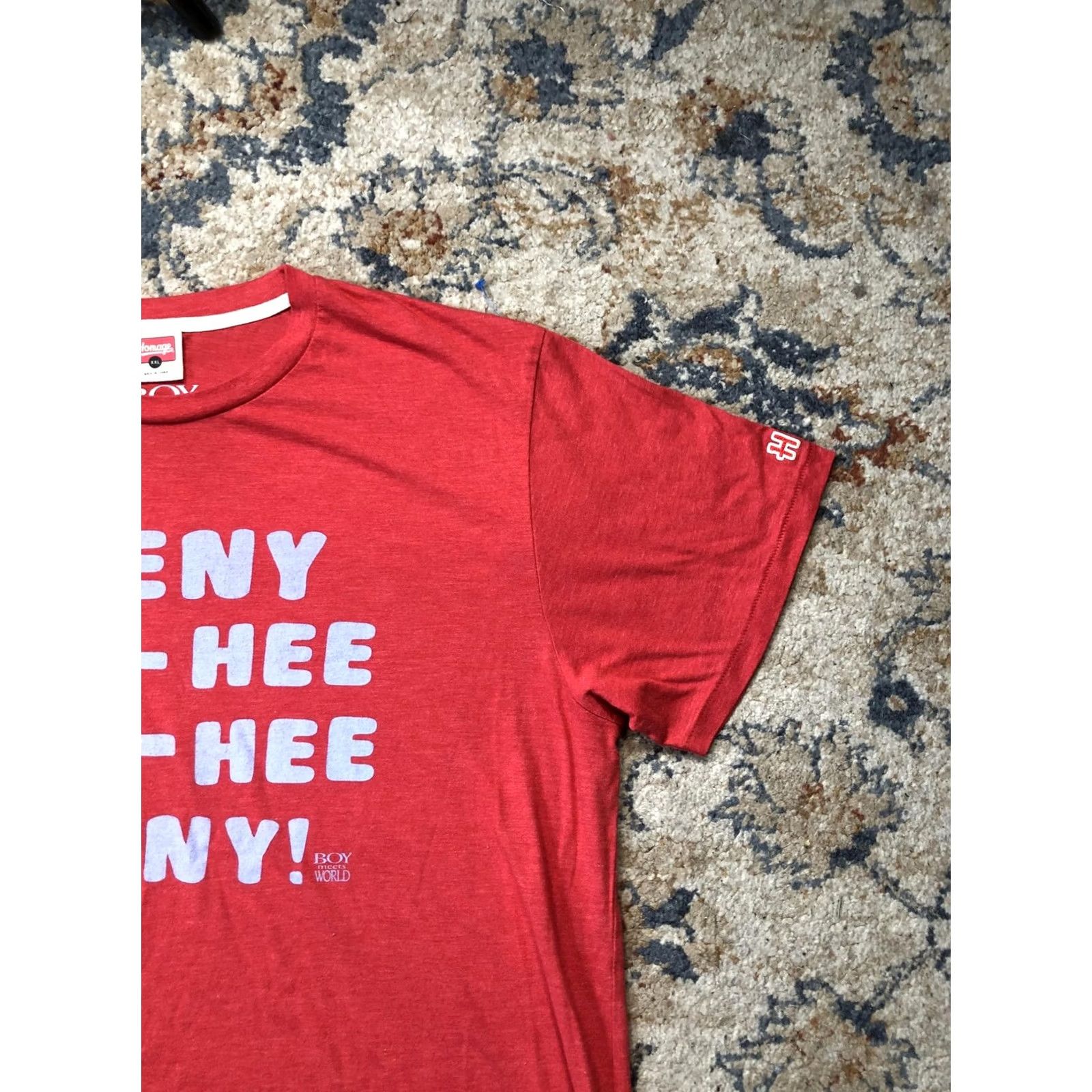 Vintage VINTAGE Boy Meets World Shirt Mens 2XL Red Homage Feeny Quote Graphic Tee TV Sitcom Size US XXL / EU 58 / 5 - 4 Thumbnail