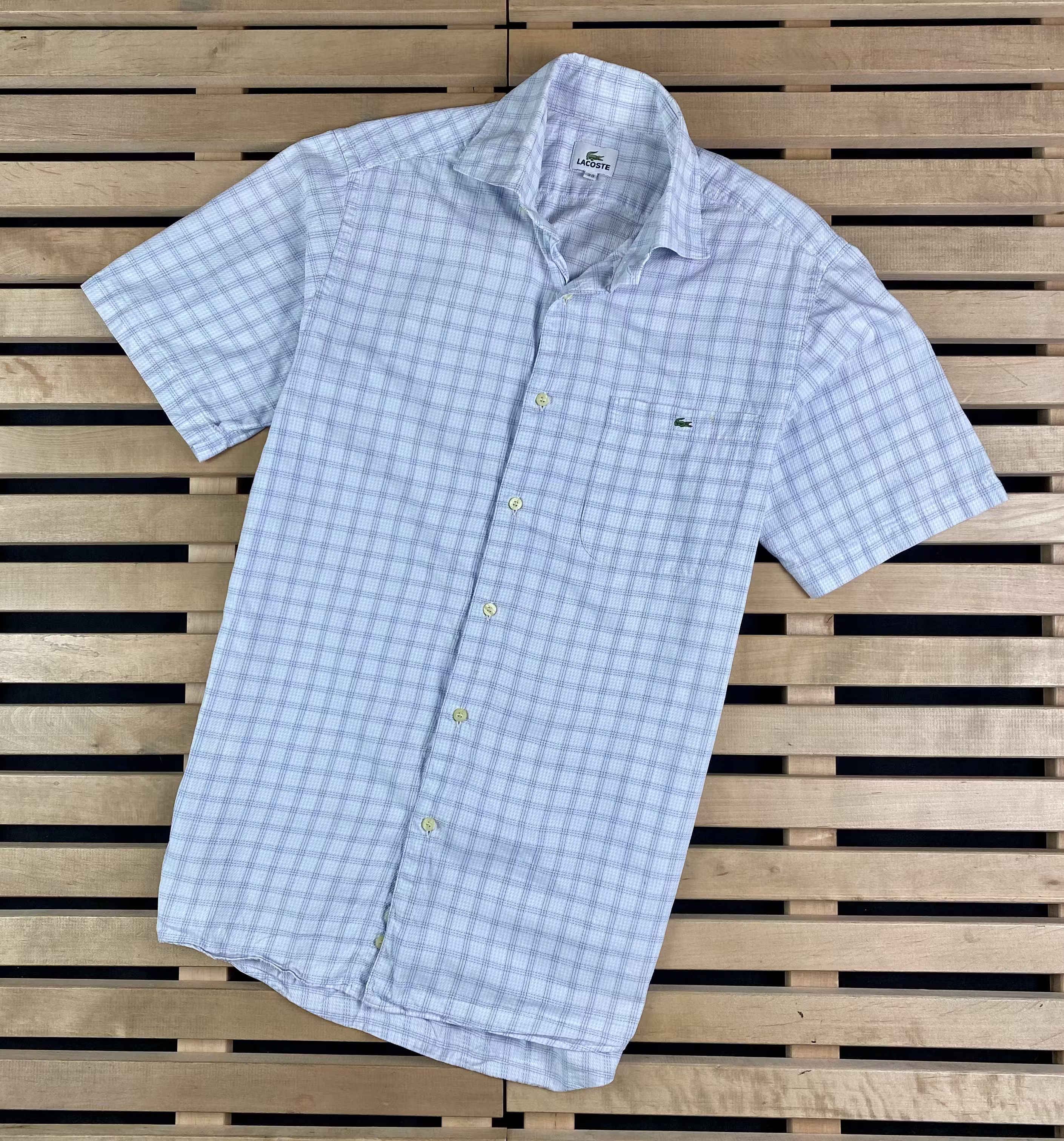 Lacoste × Vintage Mens Lacoste Vintage Shirt Size 39 Size US M / EU 48-50 / 2 - 1 Thumbnail