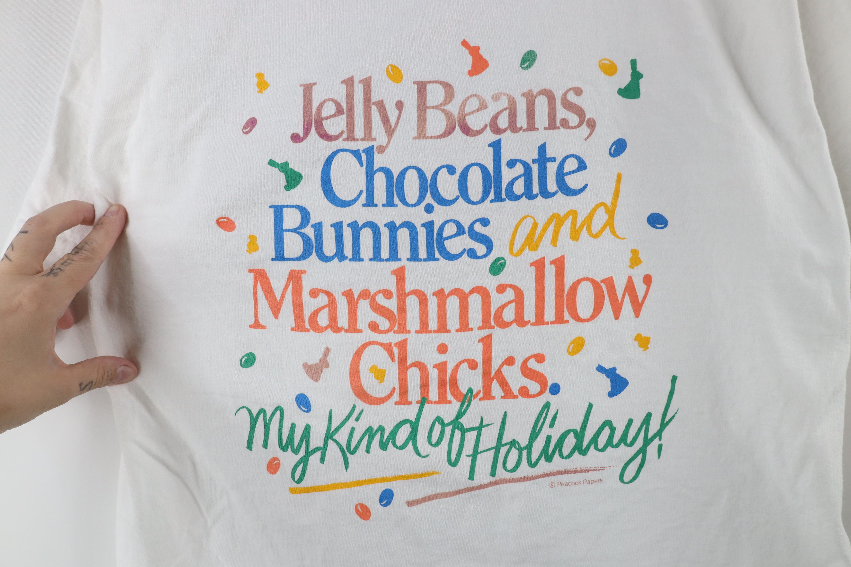 Vintage Vintage 90s Streetwear Chocolate Candy Easter T-Shirt USA Size L / US 10 / IT 46 - 4 Thumbnail