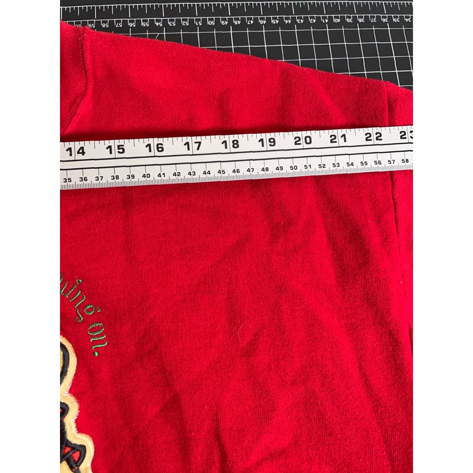 Jerzees VINTAGE Winnie The Pooh Sweatshirt Jerzees XL Red Embroidered Cotton Polyester Fleece Crew Neck Pullover Disney 90s Cartoon Womens Size XL / US 12-14 / IT 48-50 - 7 Thumbnail