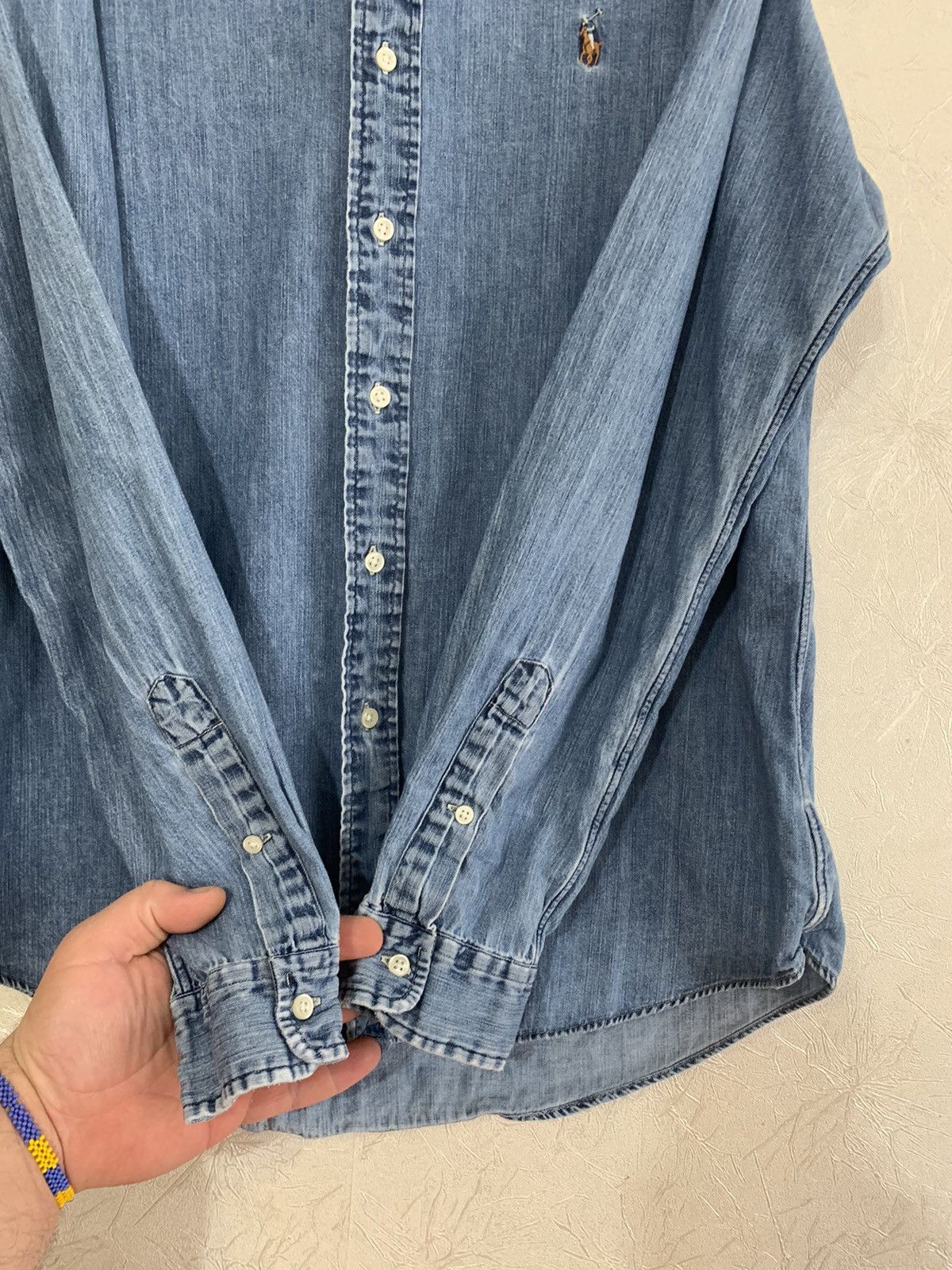 Polo Ralph Lauren × Ralph Lauren Vintage Ralph Lauren Polo Country 1990s Denim Button Shirt L Size US L / EU 52-54 / 3 - 4 Thumbnail