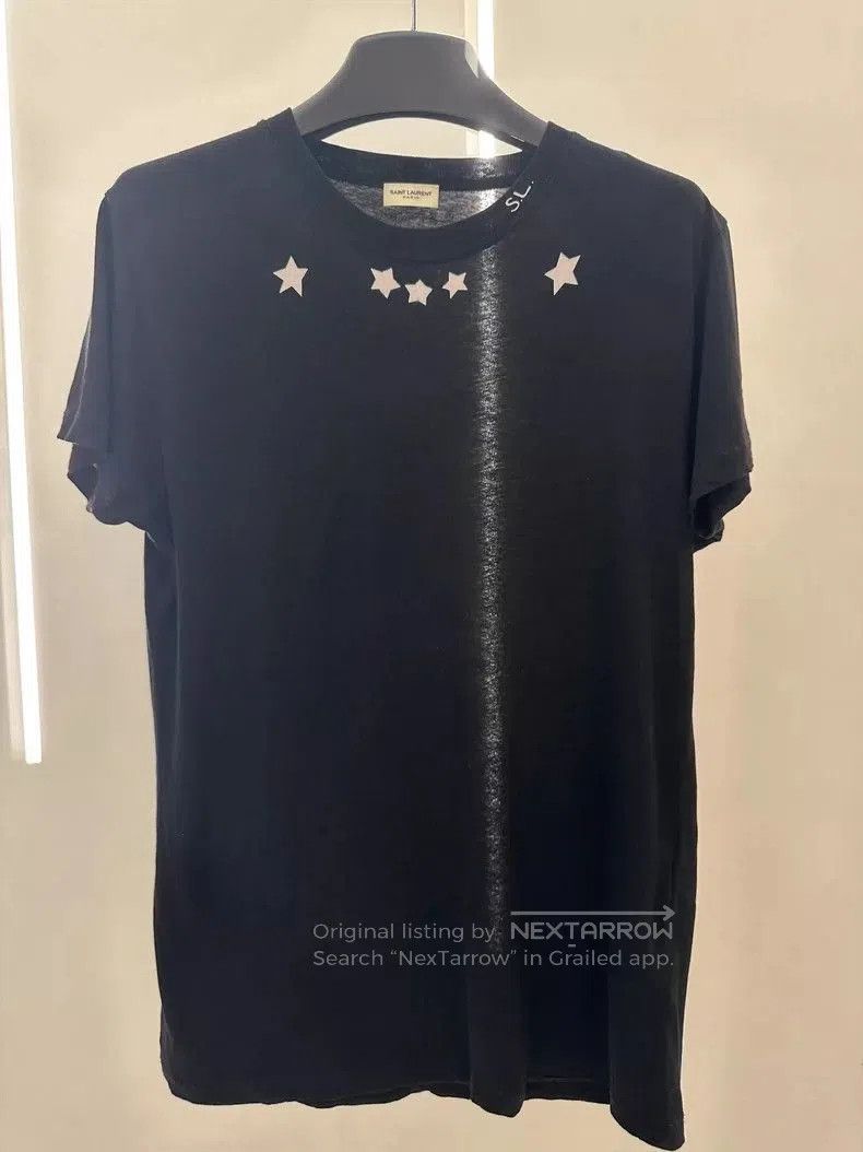 SAINT LAURENT PARIS SLP Star T-shirt.