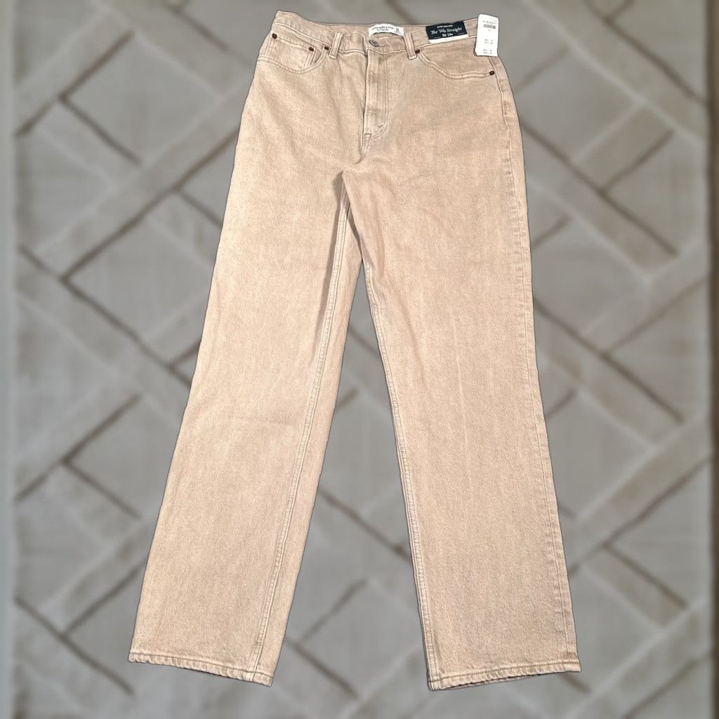 Abercrombie & Fitch VINTAGE Abercrombie & Fitch Women's Jeans 30/10R Khaki High Rise Straight Retro 90s Denim Size 30" / US 8 / IT 44 - 1 Thumbnail