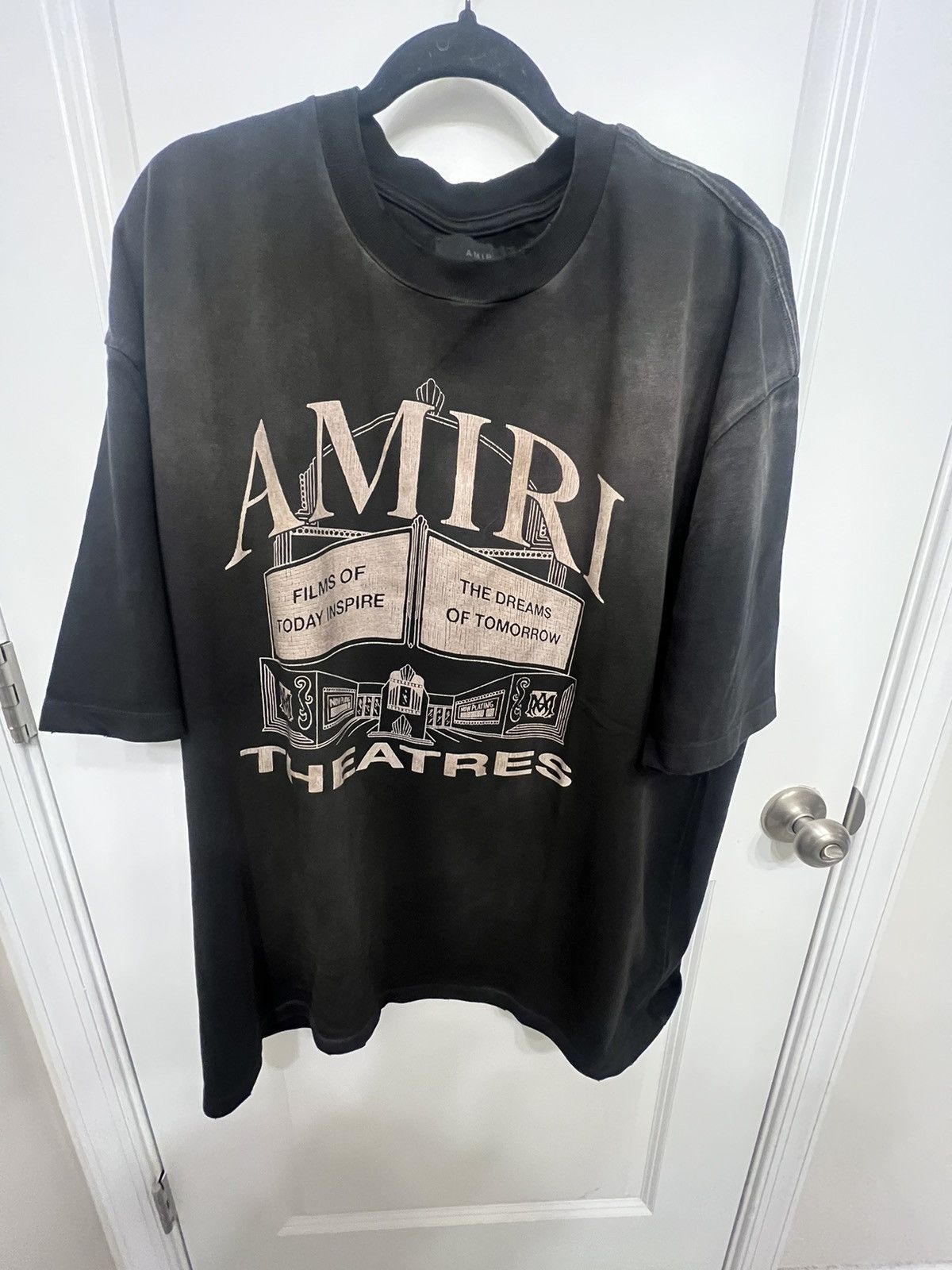 Amiri Washed Black Amiri Theatre T Shirt Size US XXL / EU 58 / 5 - 1 Thumbnail