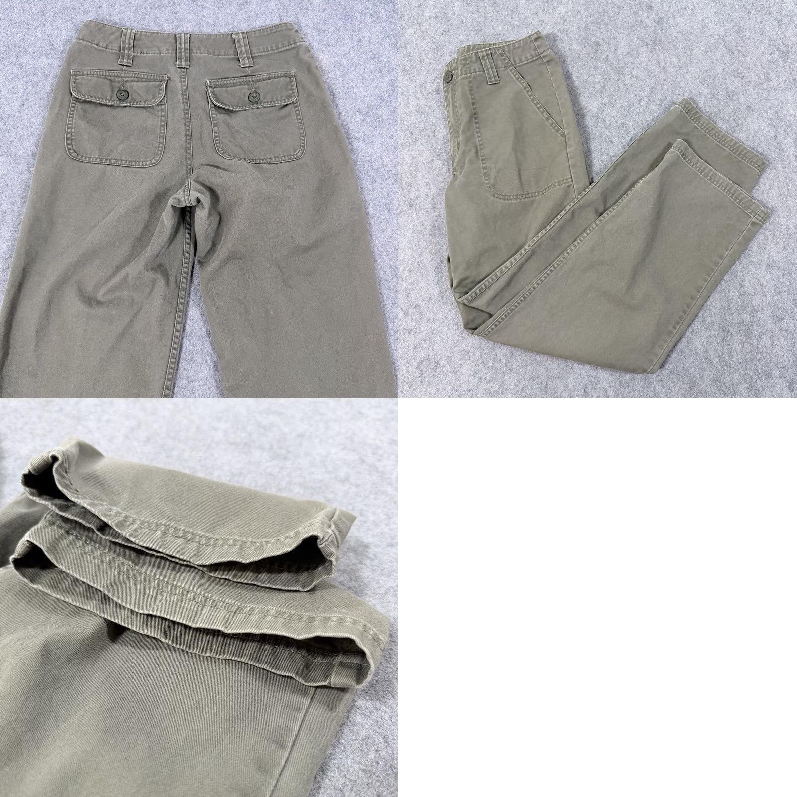 Old Navy Old Navy Casual Outdoor Pull-On Pants Women's Regular 4 Green Cotton Twill Pockets Relaxed Straight Khakis Modern 80s 90s USA Mens Girls Size 27" / US 4 / IT 40 - 11 Thumbnail